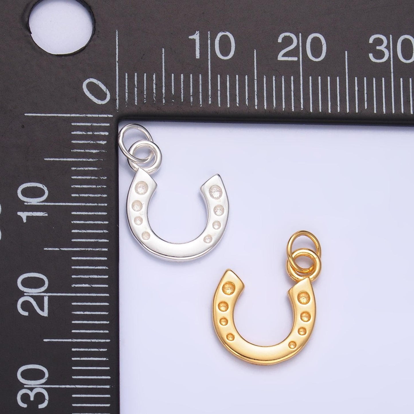 Mini sterling silver horseshoe charm lucky horseshoe pendant Gold Vermeil Lucky Charm | sl-624