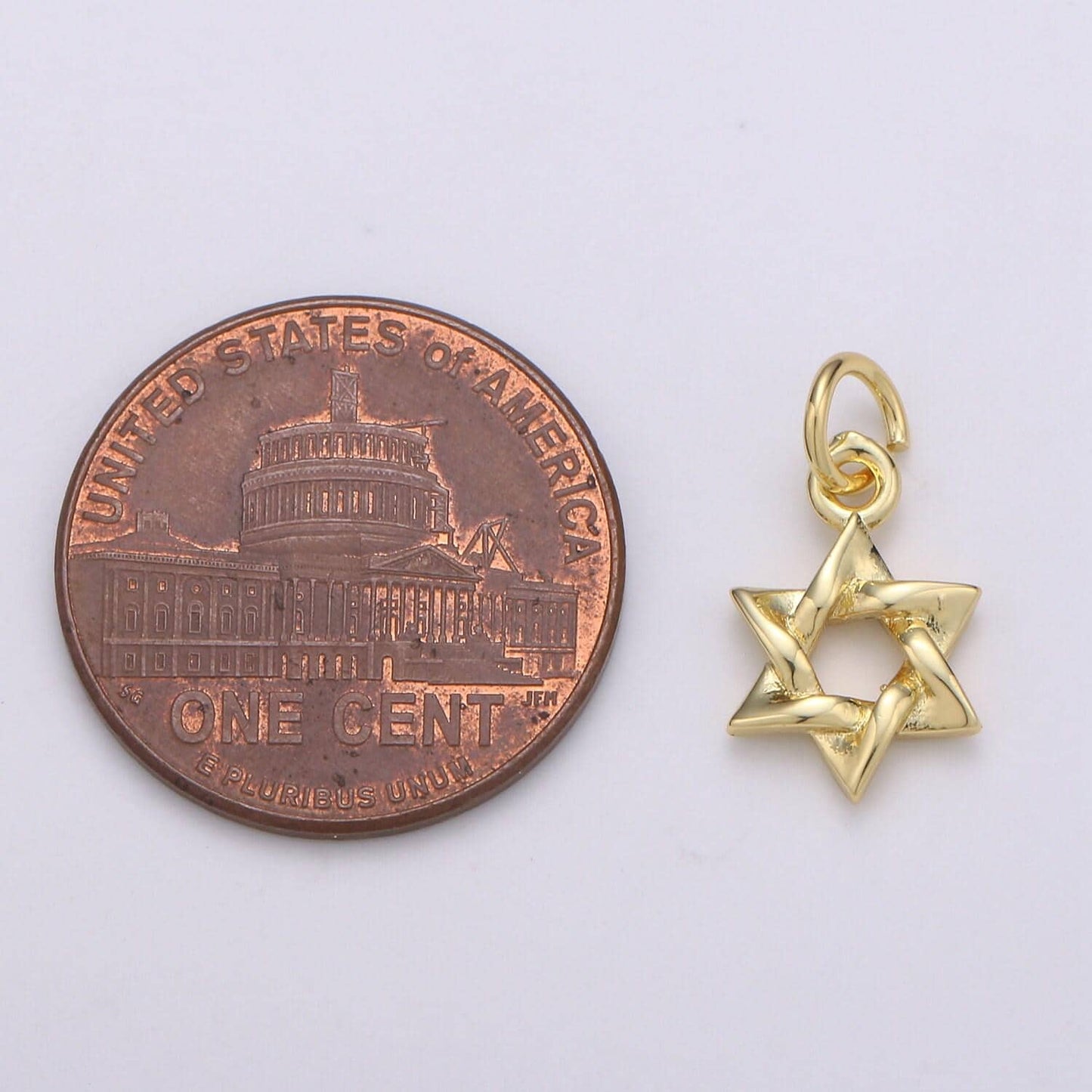 1pc star of david round 24k goldfild charm, jewis star pendant charm, charm,for diy jewelry,gold color, chgf-1953