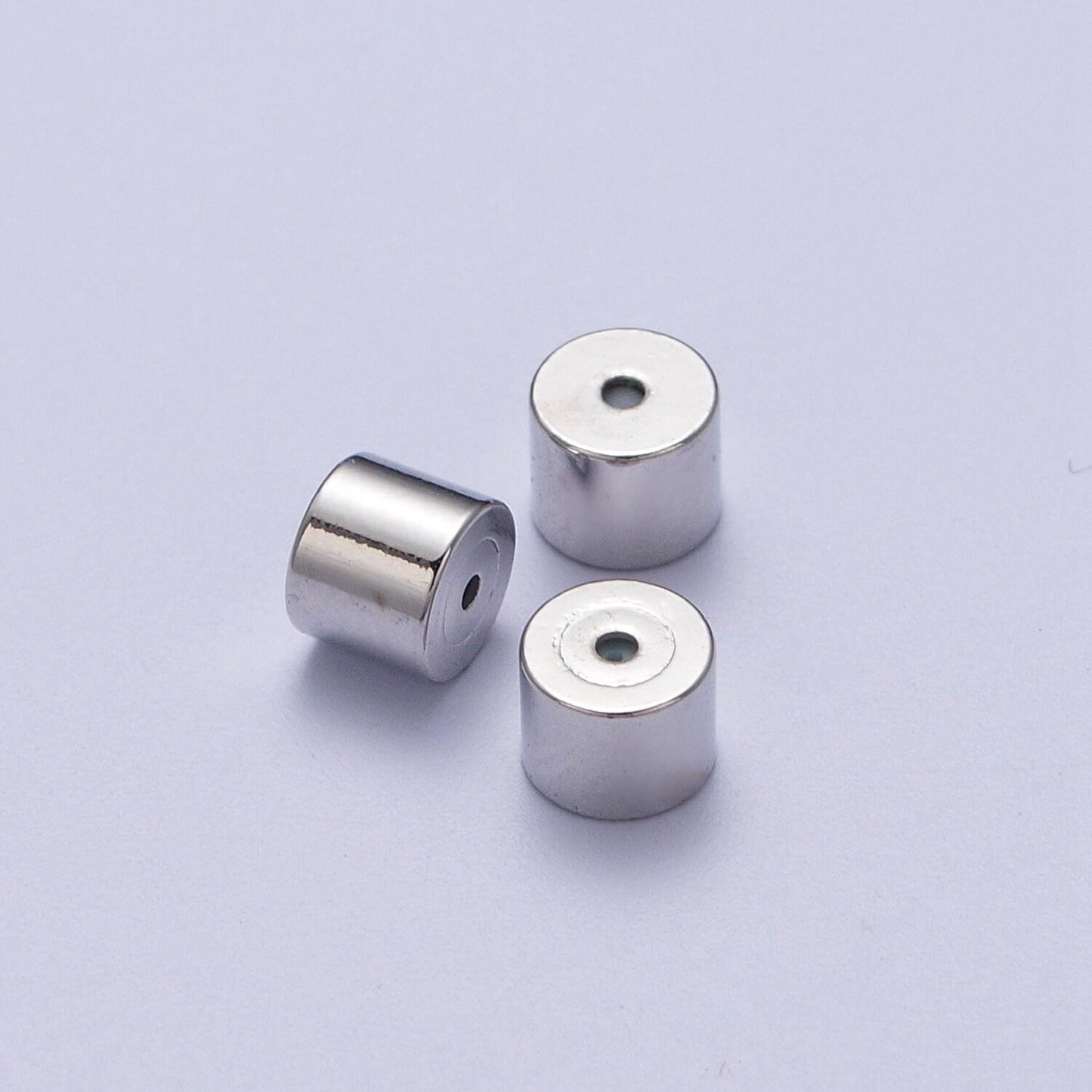 Minimalist cylinder earrings backings jewelry supply (12 pieces) set in gold & silver | k074 k076