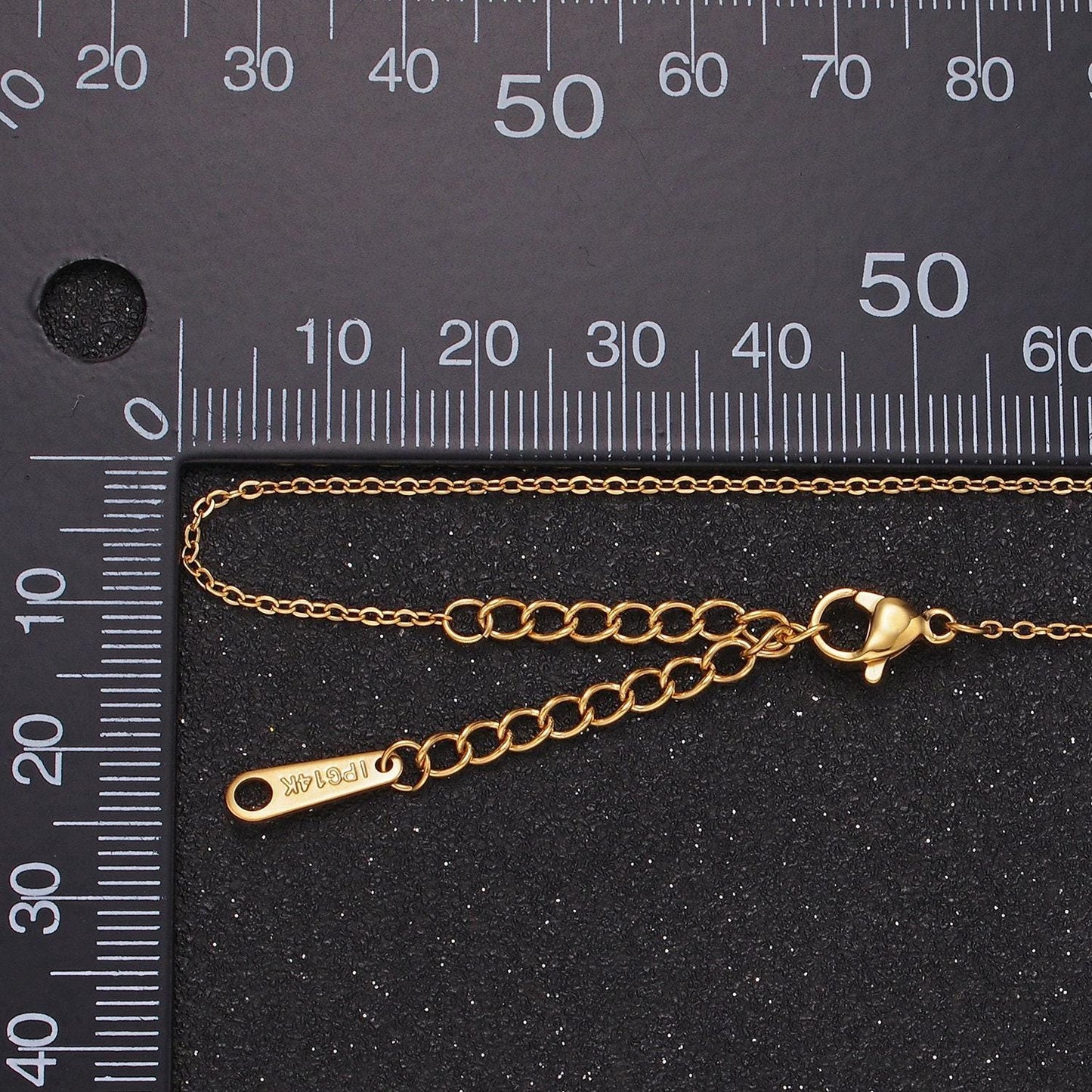 Gold stainless steel 1mm cable chain 16 inch layering minimalist necklace with extender | wa-2417