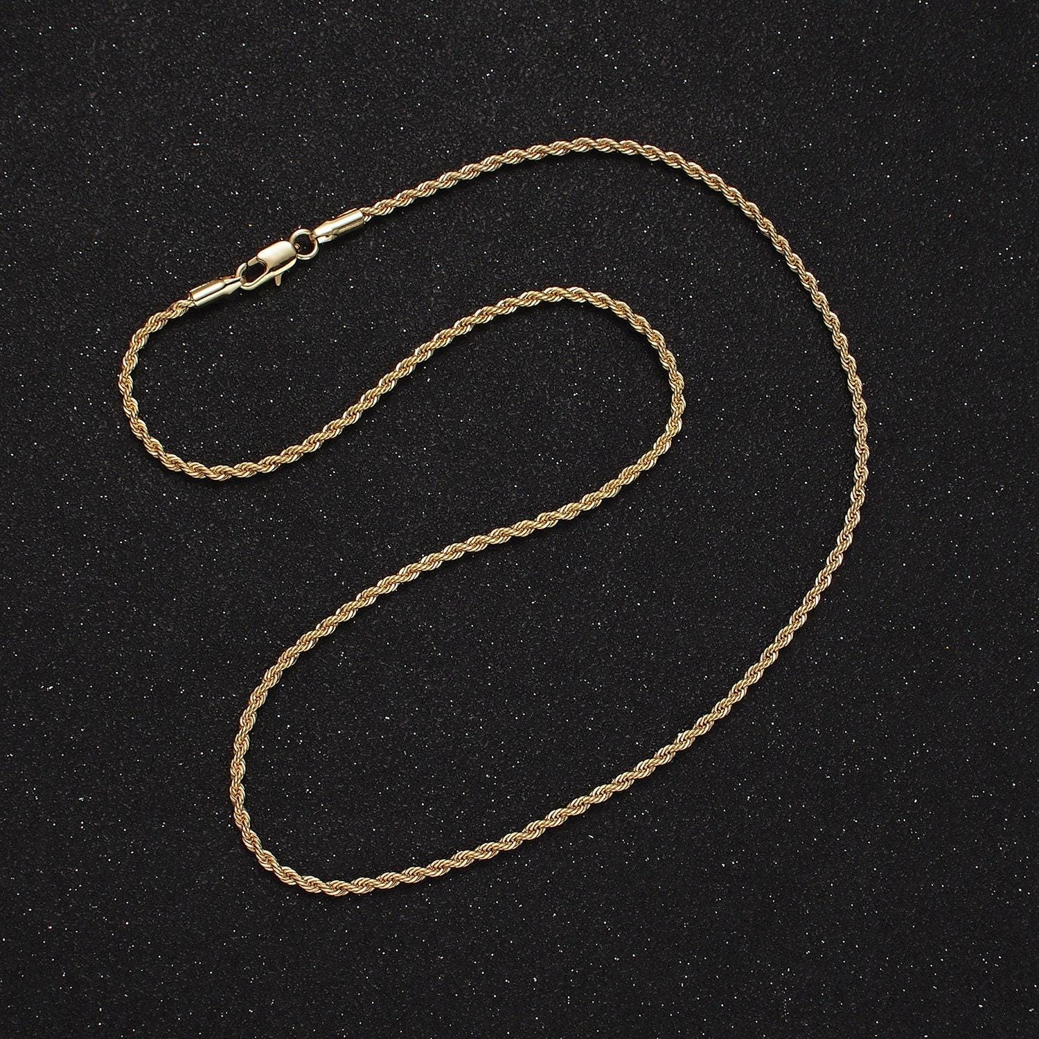 14k gold filled 1.8mm rope 16 inch, 18 inch choker layering chain necklace | wa-2115 wa2116