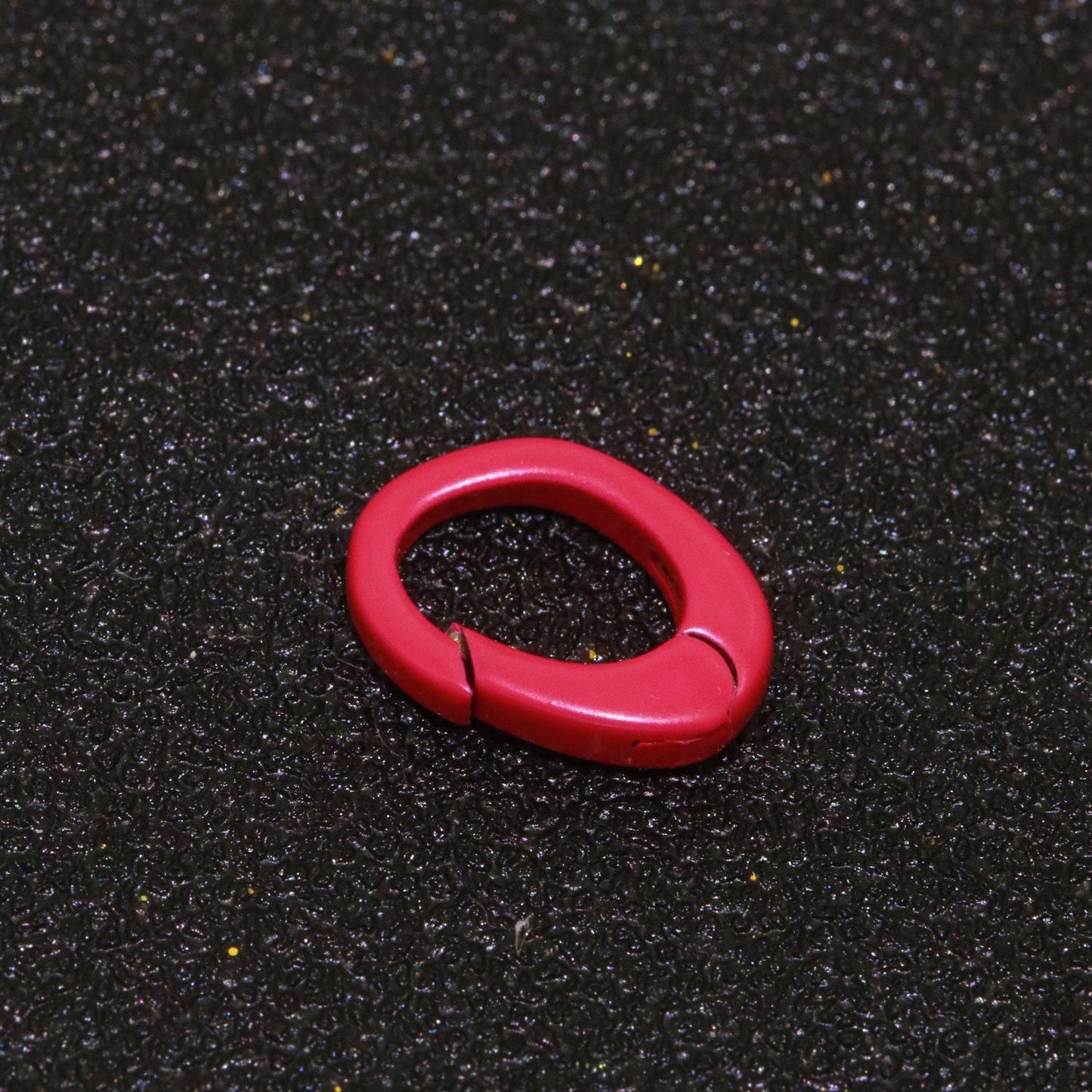 Colorful enamel spring gate ring, push gate ring, 12x7.5 mm small oval ring, charm holder pink green red clasp for link connector clasp