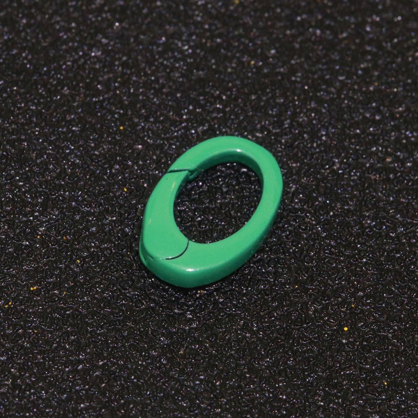 Colorful enamel spring gate ring, push gate ring, 12x7.5 mm small oval ring, charm holder pink green red clasp for link connector clasp