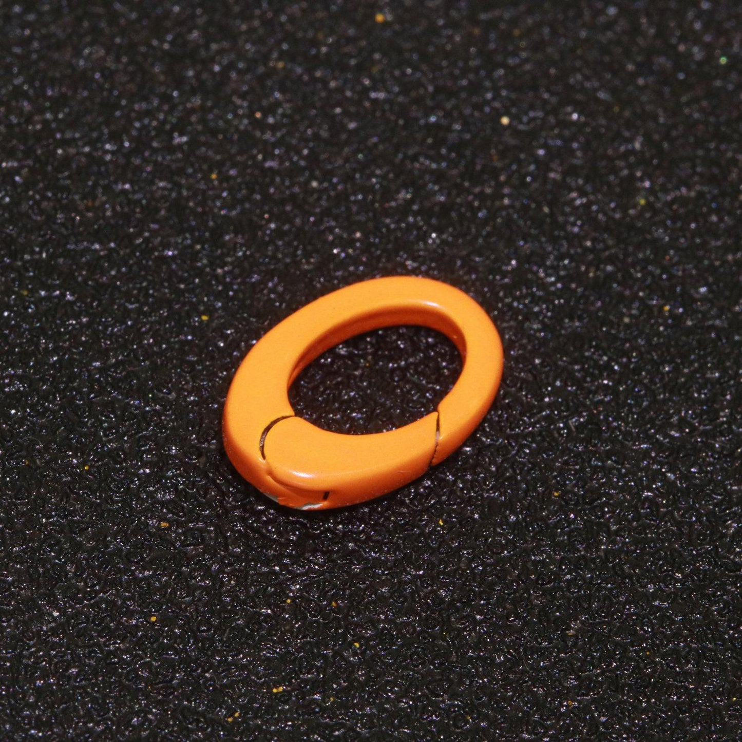 Colorful enamel spring gate ring, push gate ring, 12x7.5 mm small oval ring, charm holder pink green red clasp for link connector clasp