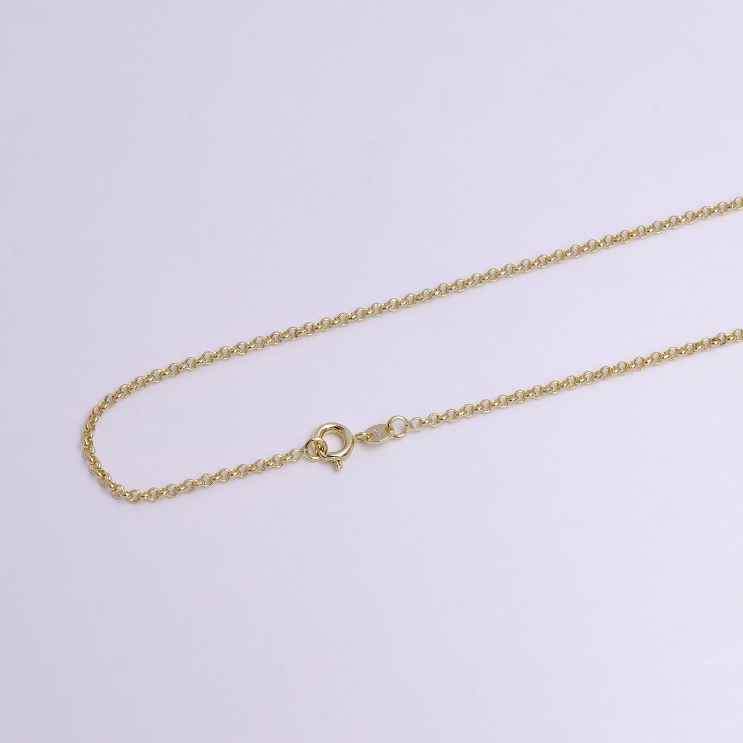 2mm round rolo 20 inch, 17.5 inch layering chain necklace | wa-1902 wa-1903