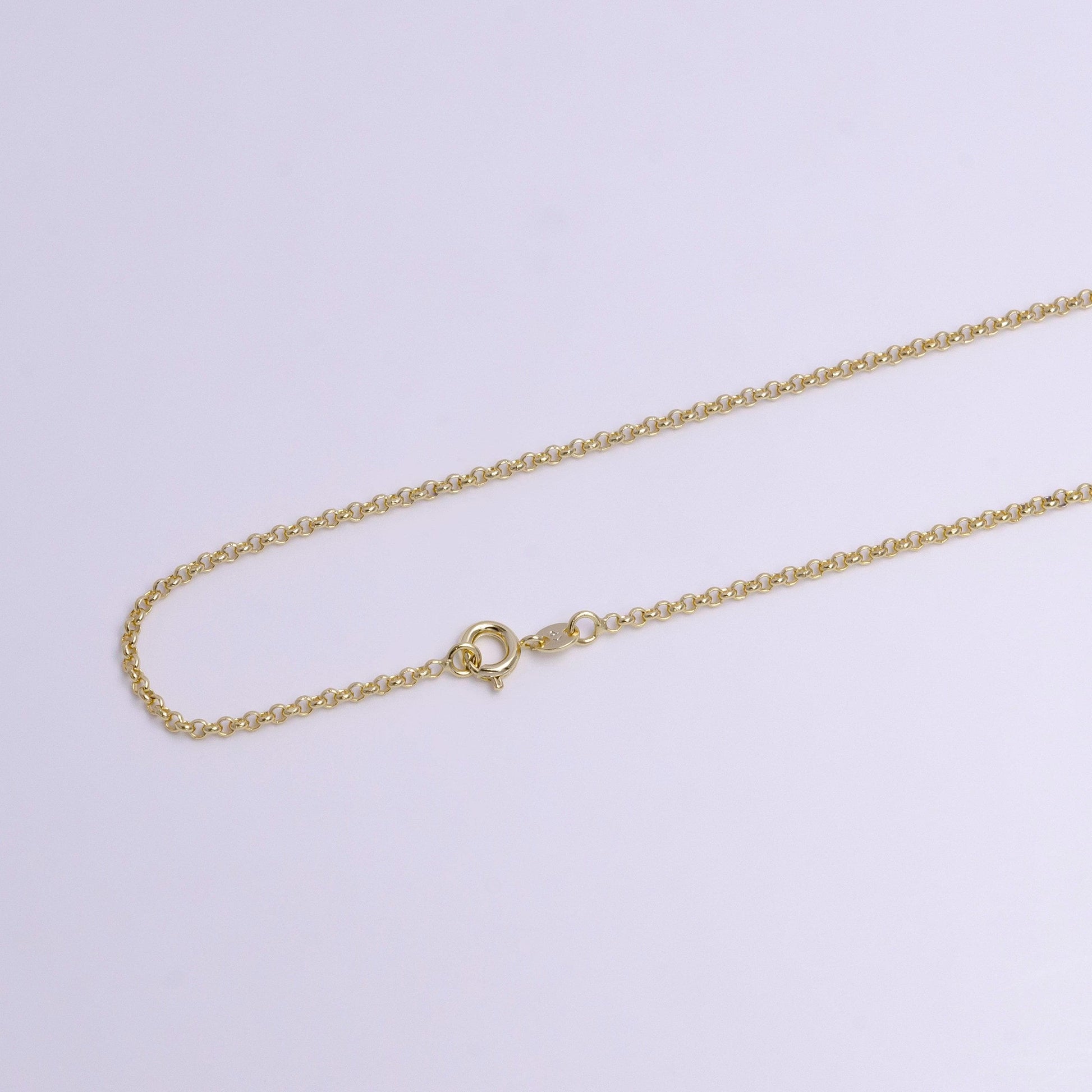 2mm round rolo 20 inch, 17.5 inch layering chain necklace | wa-1902 wa-1903