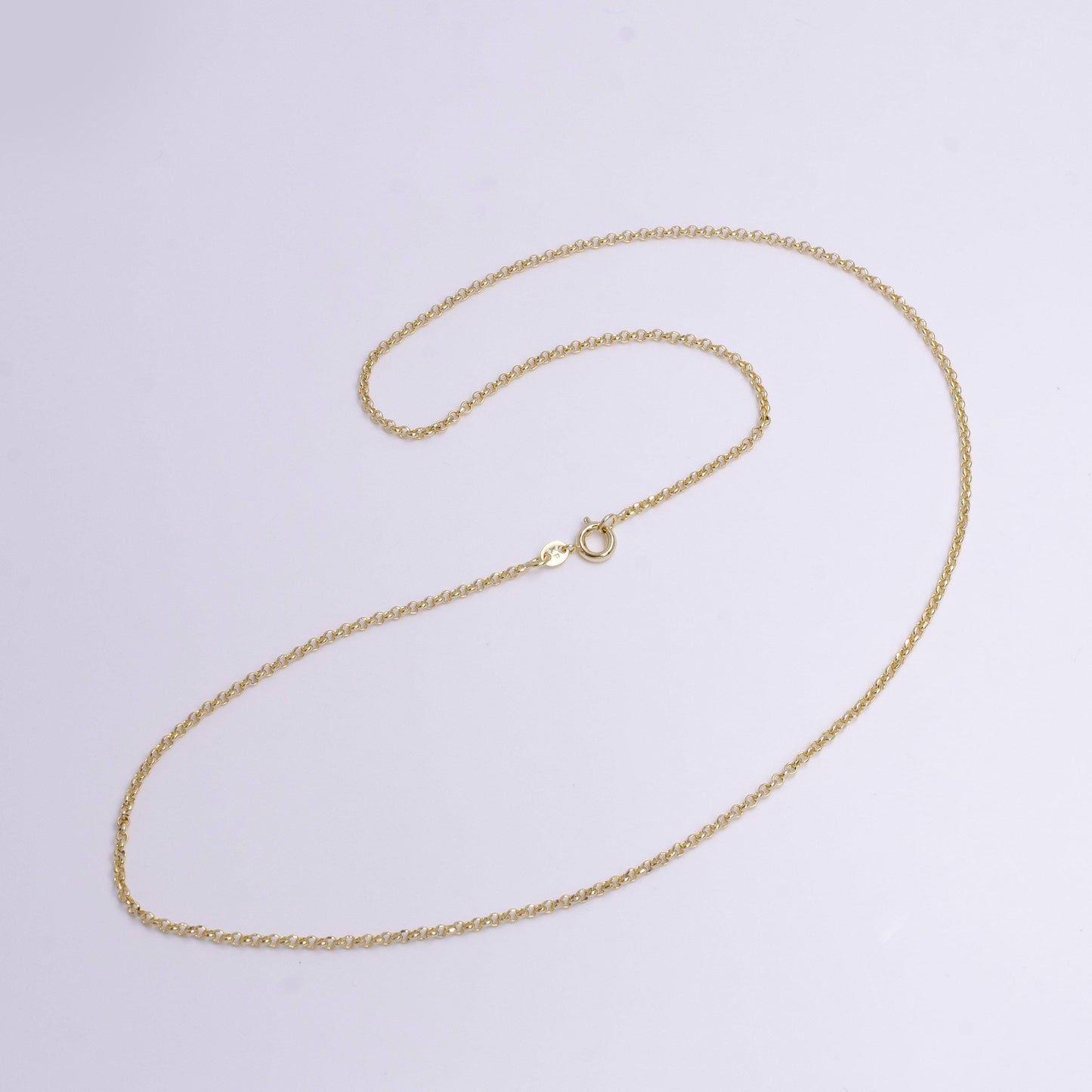 2mm round rolo 20 inch, 17.5 inch layering chain necklace | wa-1902 wa-1903