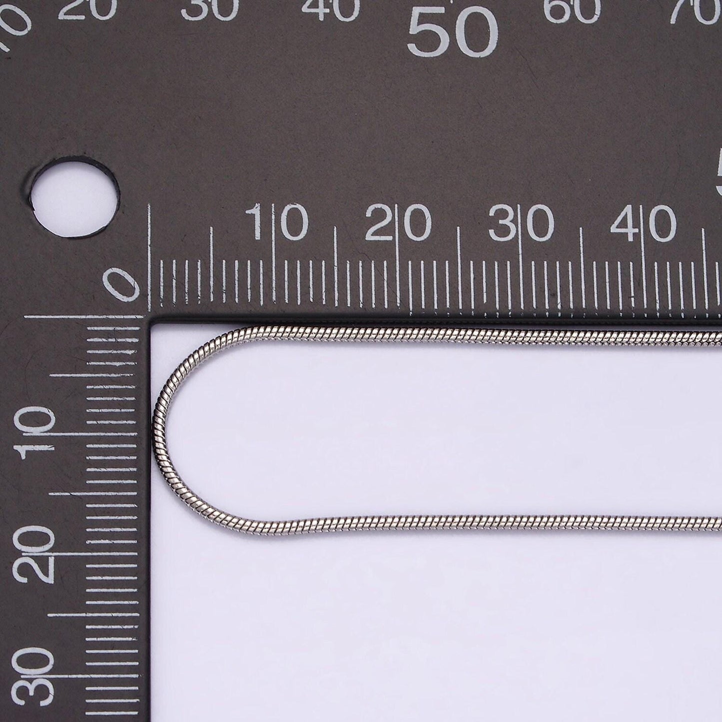 Stainless steel 1mm dainty silver snake chain 20 inch layering necklace | wa-2262