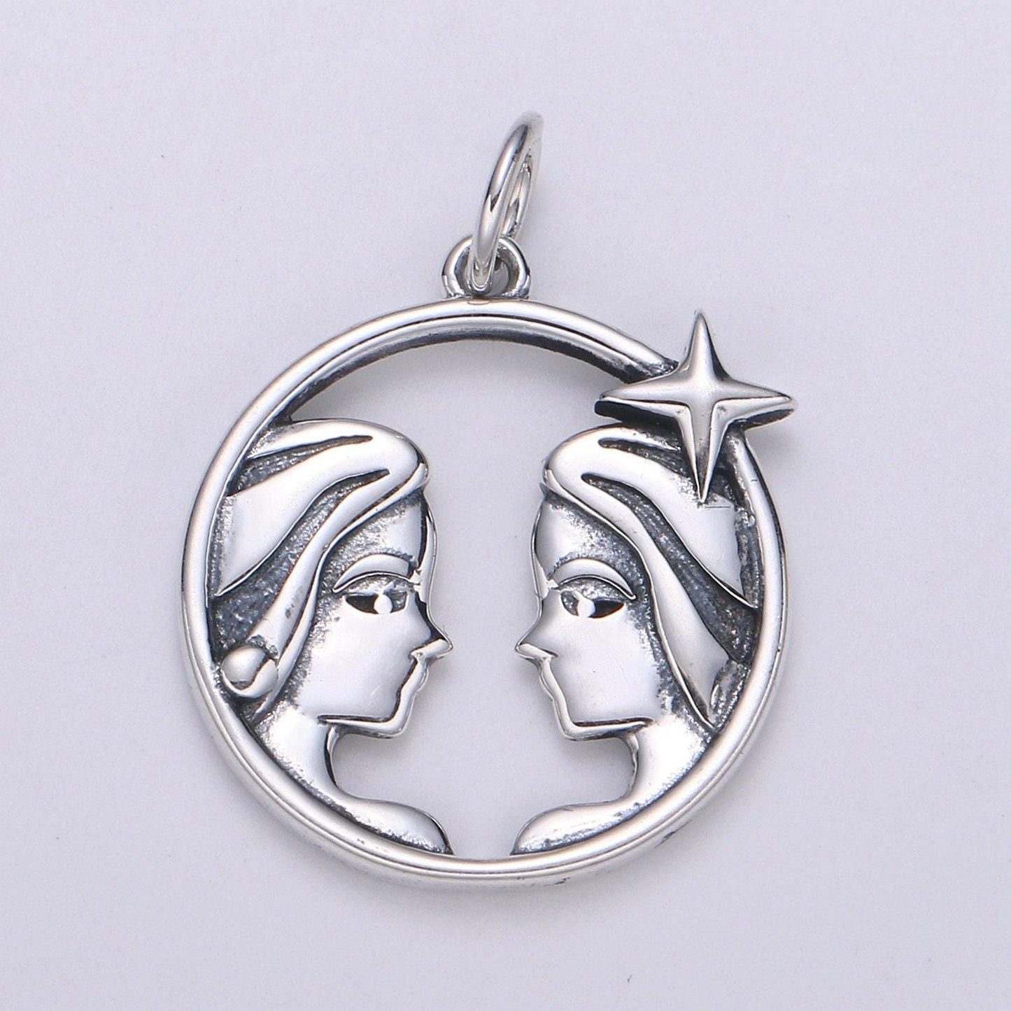 S925 sterling silver zodiac constellation charms, zodiac symbol, horoscope charm, dainty silver astrological zodiac sign minimalist jewelry