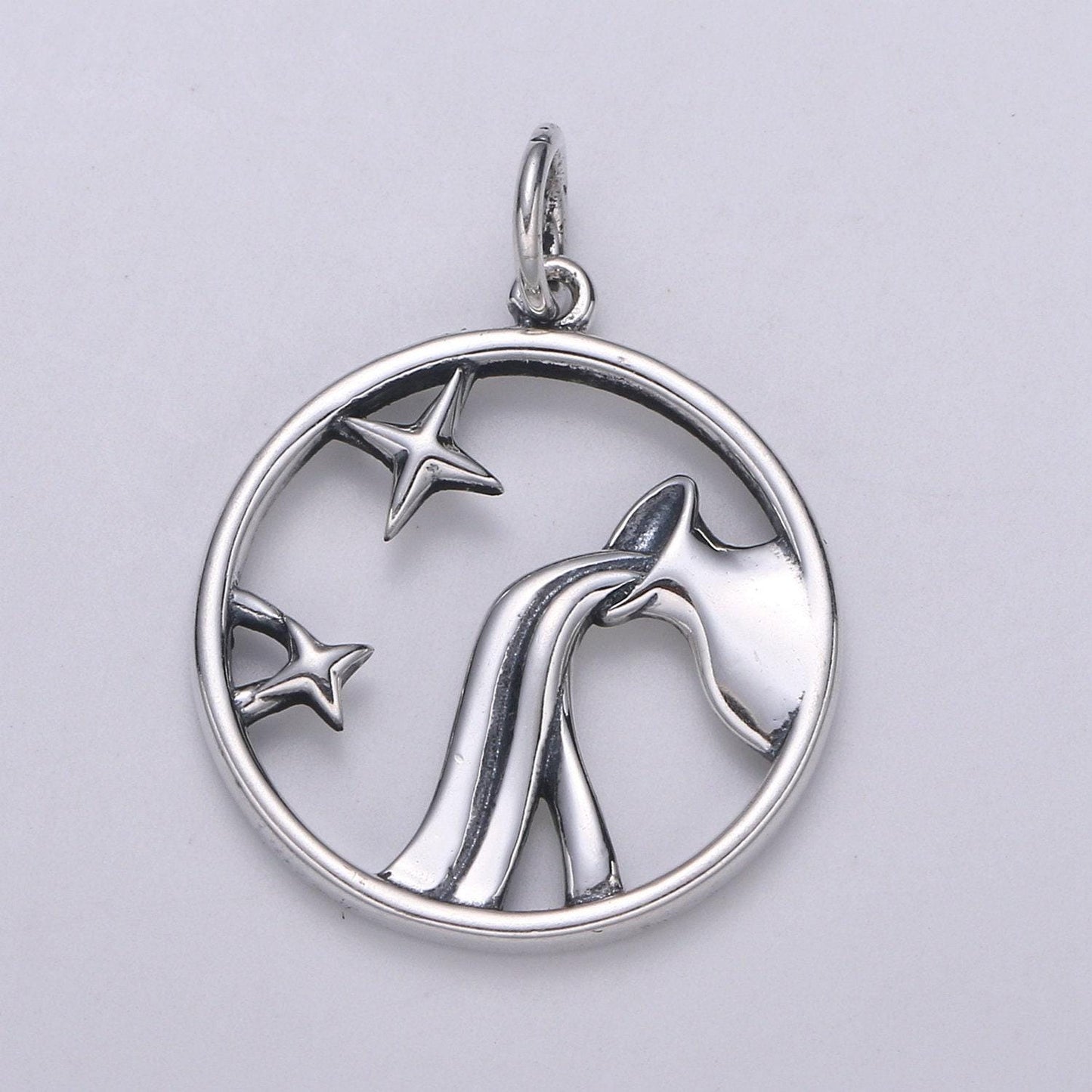 S925 sterling silver zodiac constellation charms, zodiac symbol, horoscope charm, dainty silver astrological zodiac sign minimalist jewelry
