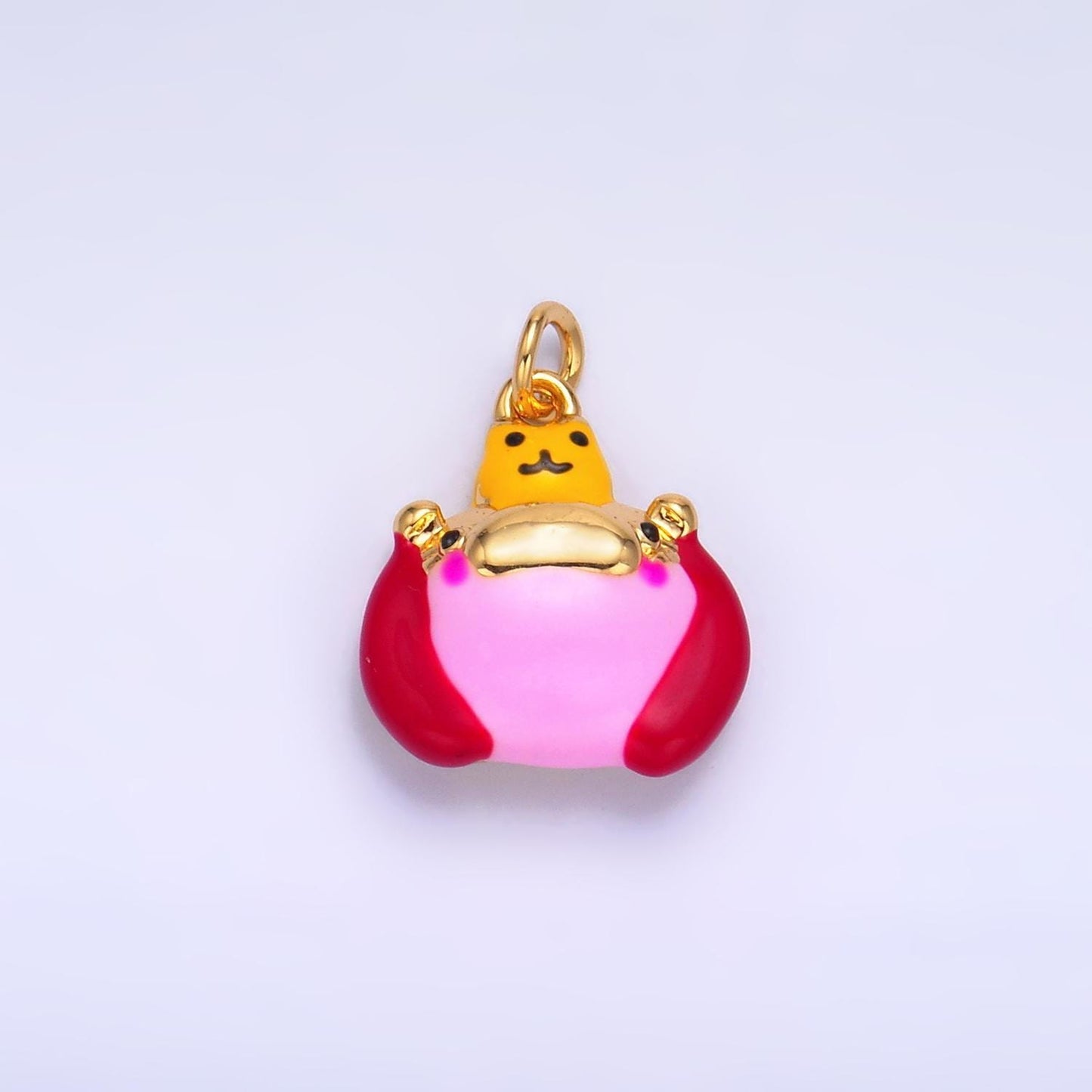3d chubby yellow monster charm for bracelet necklace earring supply w241