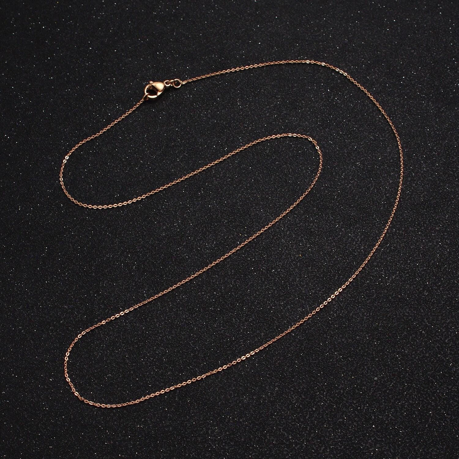 19.5'' ready to use 18k gold filled thin rolo necklace chain layering cable chain dainty necklace for pendant charm necklace making wa1605