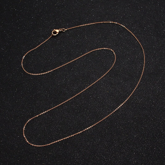 19.5'' ready to use 18k gold filled thin rolo necklace chain layering cable chain dainty necklace for pendant charm necklace making wa1605