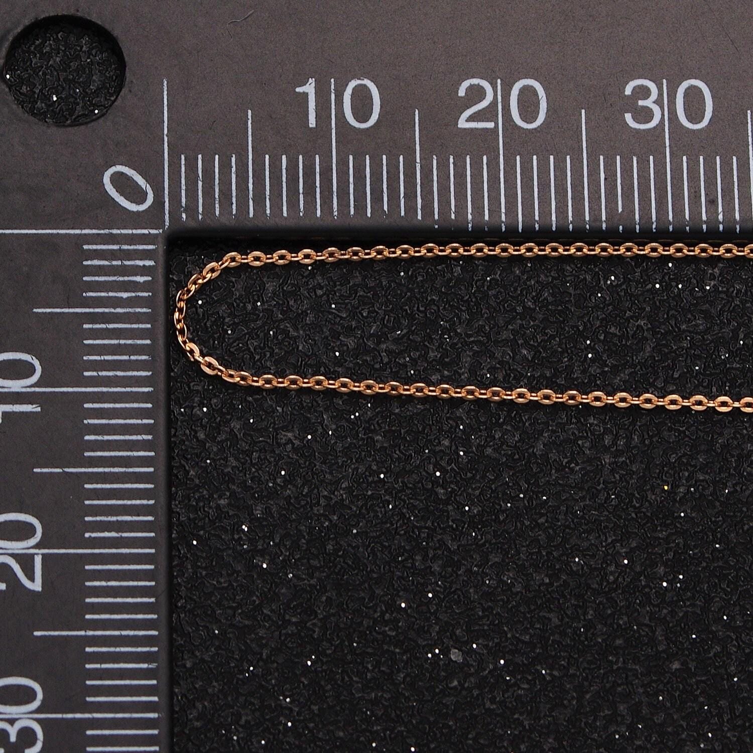 19.5'' ready to use 18k gold filled thin rolo necklace chain layering cable chain dainty necklace for pendant charm necklace making wa1605