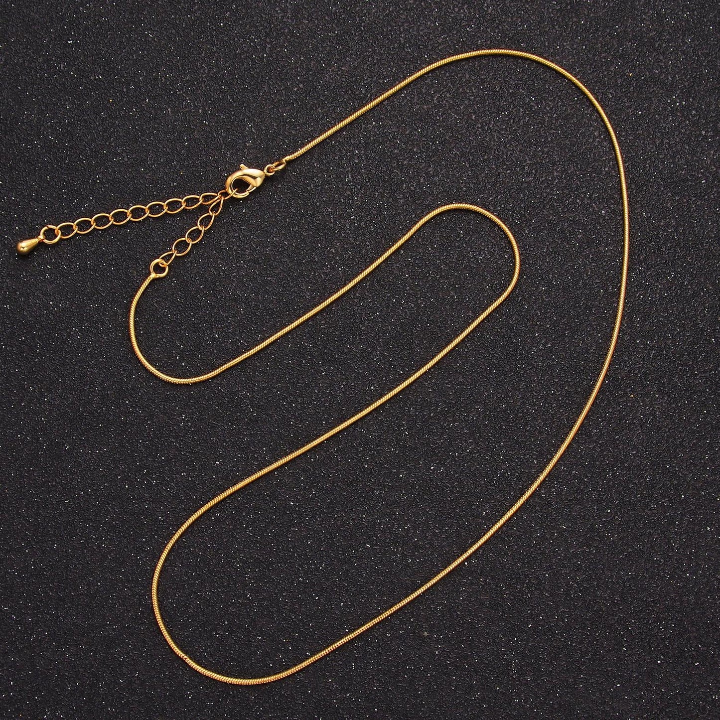 16k gold filled 0.6mm snake chain simple necklace | wa-2470