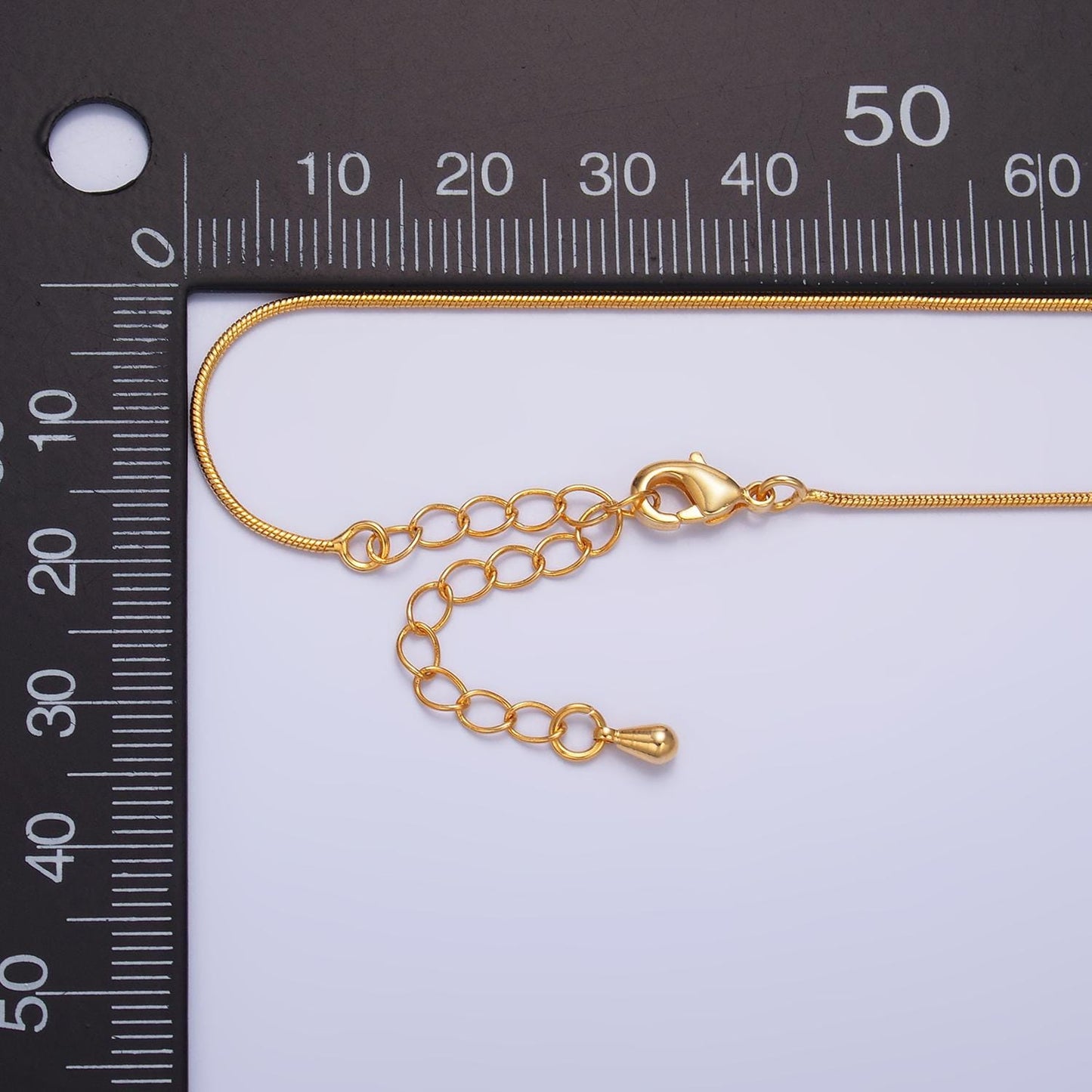 16k gold filled 0.6mm snake chain simple necklace | wa-2470