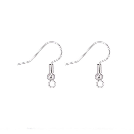 12 pair ear hook jewelry earrings, ear wires, brass earring component, french ear hook silver gold plated for jewelry making supply k-236