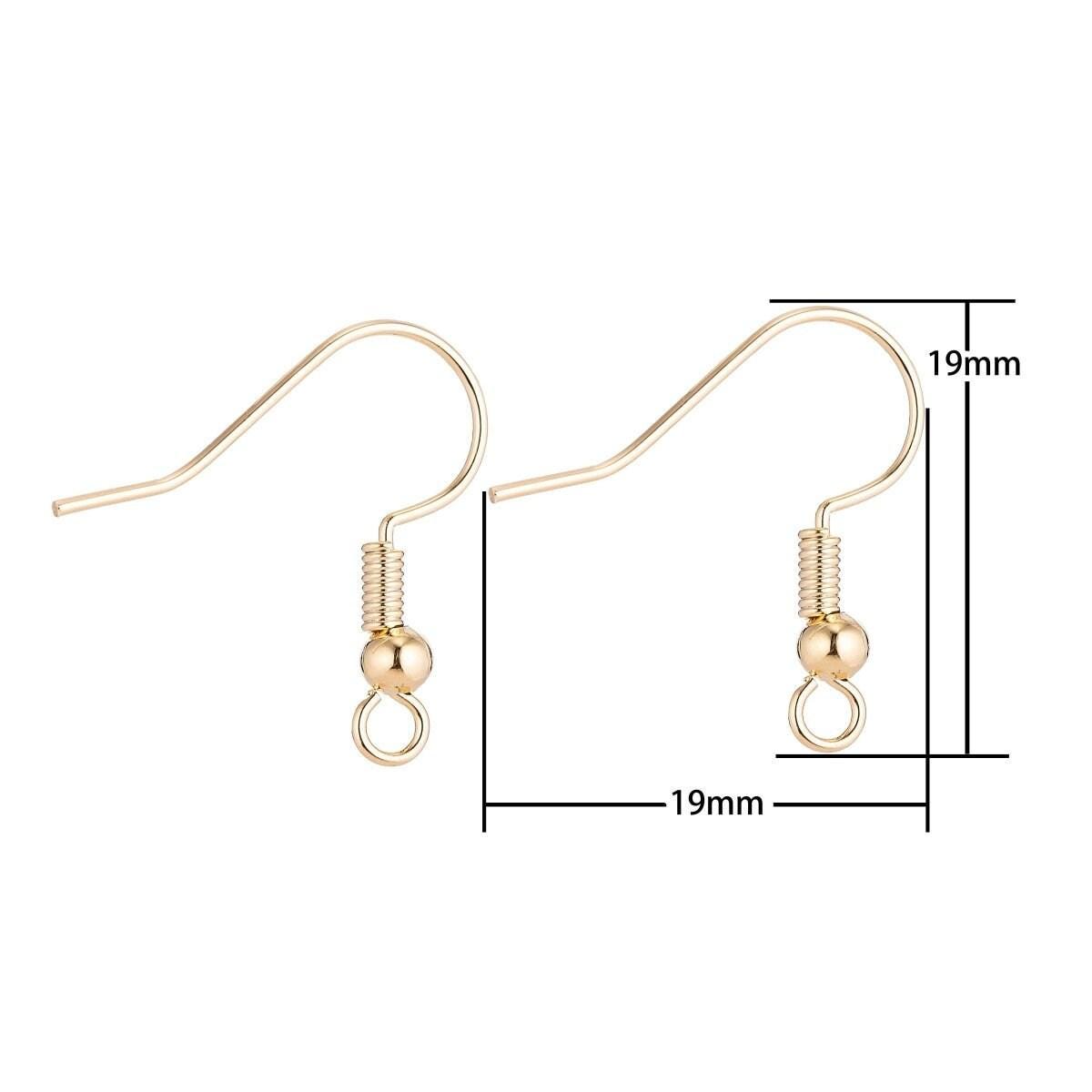 12 pair ear hook jewelry earrings, ear wires, brass earring component, french ear hook silver gold plated for jewelry making supply k-236