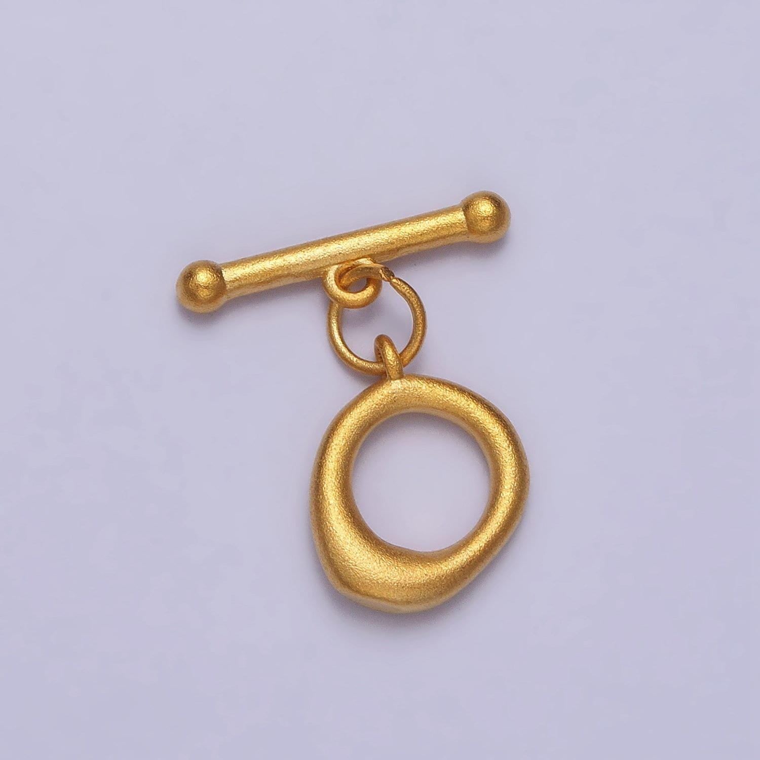 Mini gold round toggle clasp, bracelet necklace jewelry clasps matte gold fancy ot clasp jewelry making supply z073
