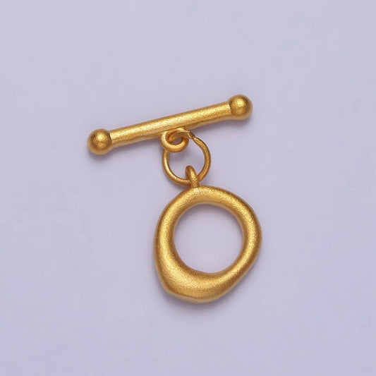 Mini gold round toggle clasp, bracelet necklace jewelry clasps matte gold fancy ot clasp jewelry making supply z073