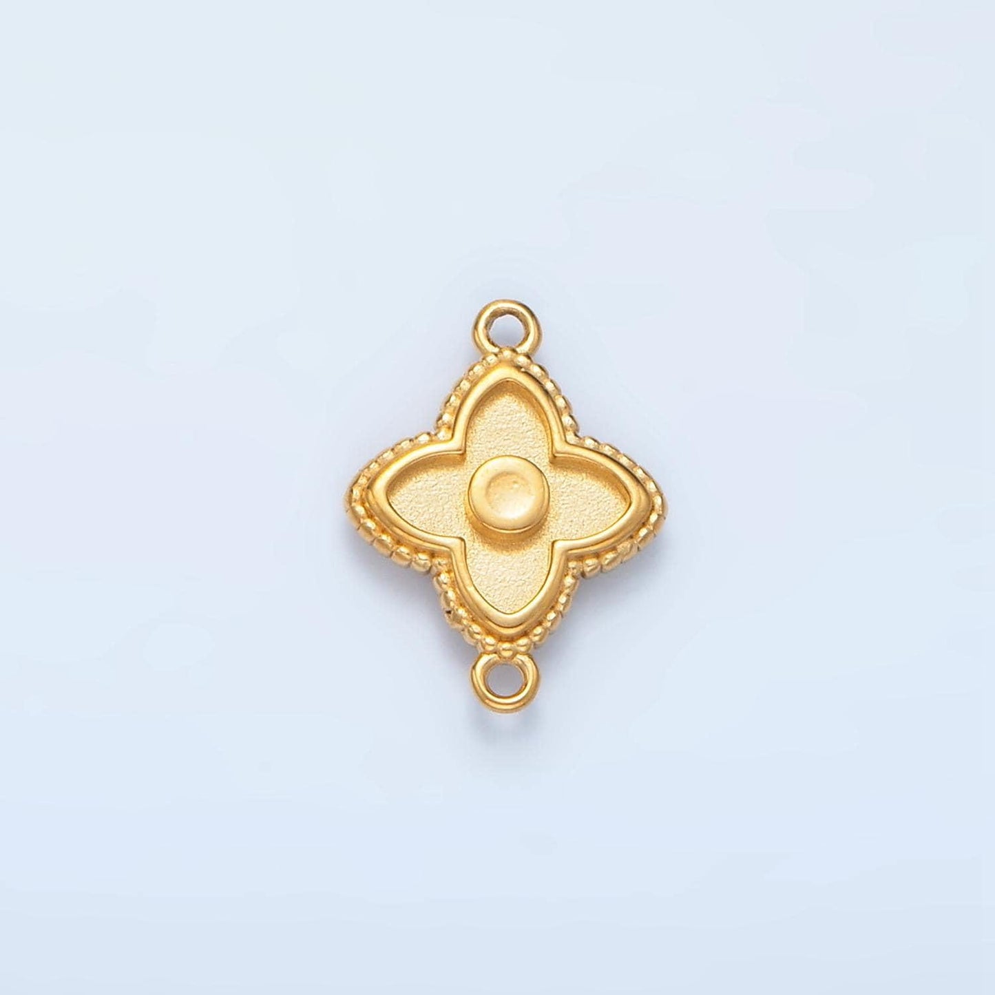 Stainless steel star charm connector minimalist dotted bezel link connector celestial jewelry inspired | f-184