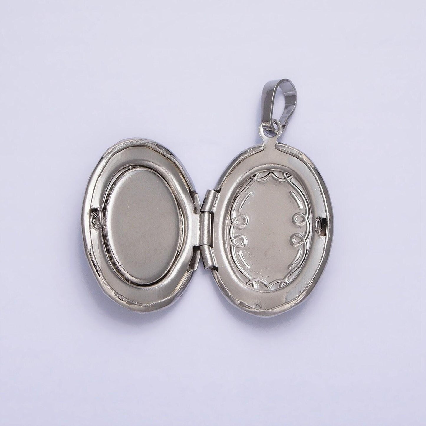 Oval pearl locket necklace pendant silver locket for photo necklace handmade mothers day gift jewelry supply aa367 aa368