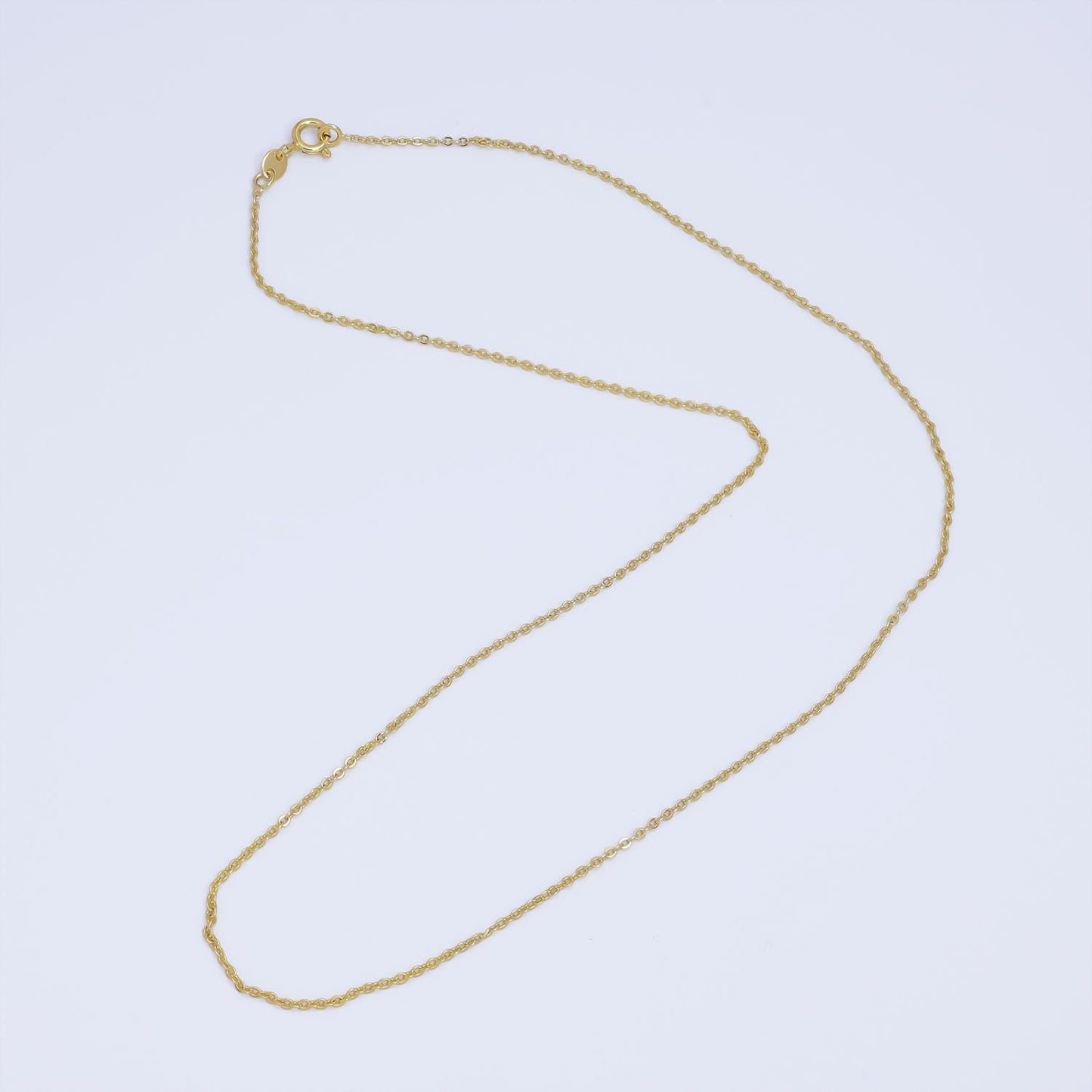14k gold filled 1.5mm dainty cable chain 17.72 inch layering necklace | wa-2717