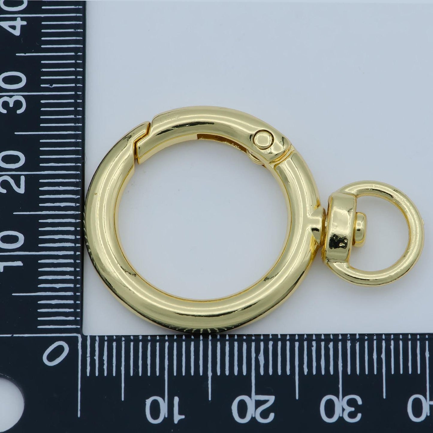Bold Clasp wholesale swivel push spring ring 24k gold Filled for Bag Charm Jewelry Making Supply L-338