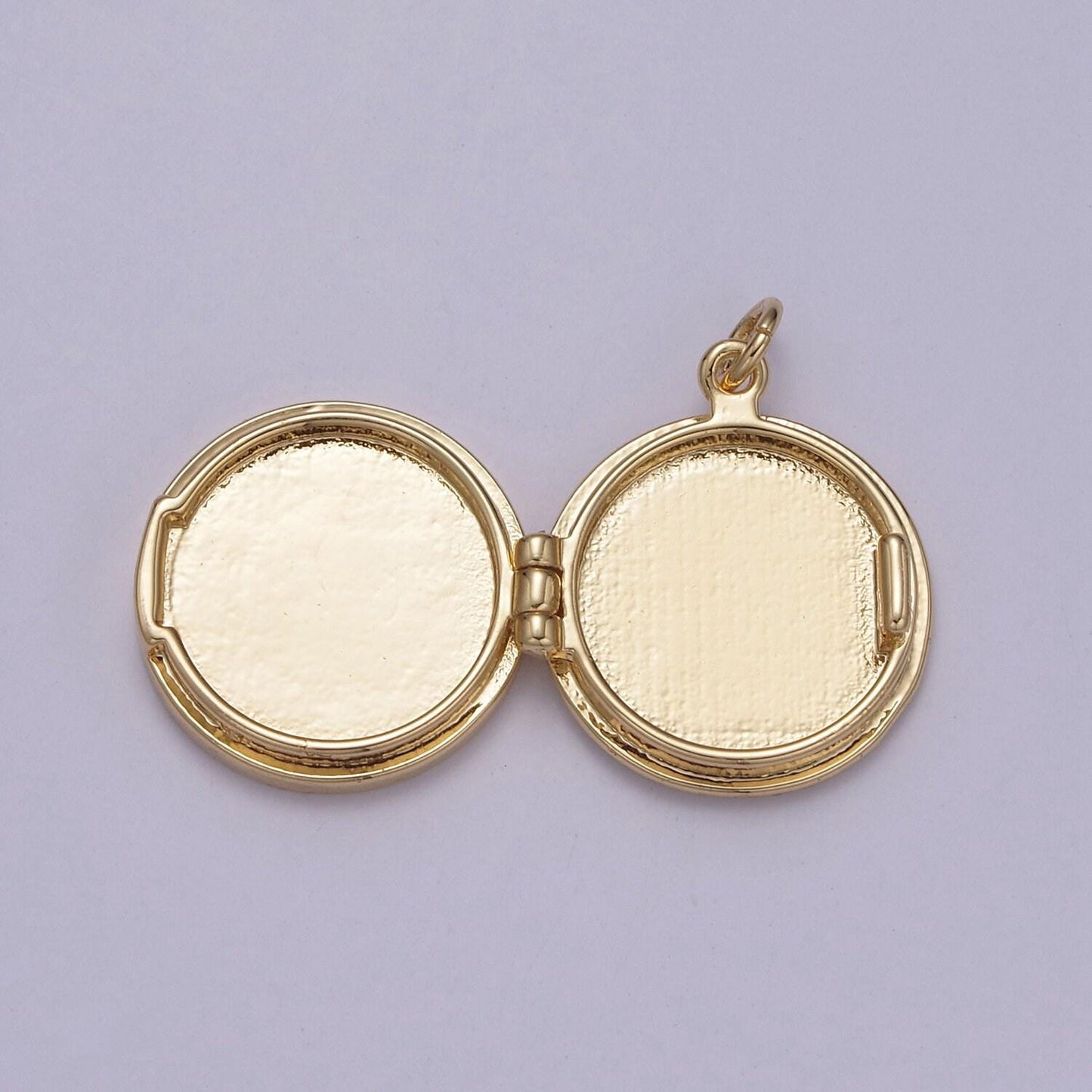 Pearl locket charm necklace 14k gold filled round locket for photo necklace • pearl jewelry supply w-192