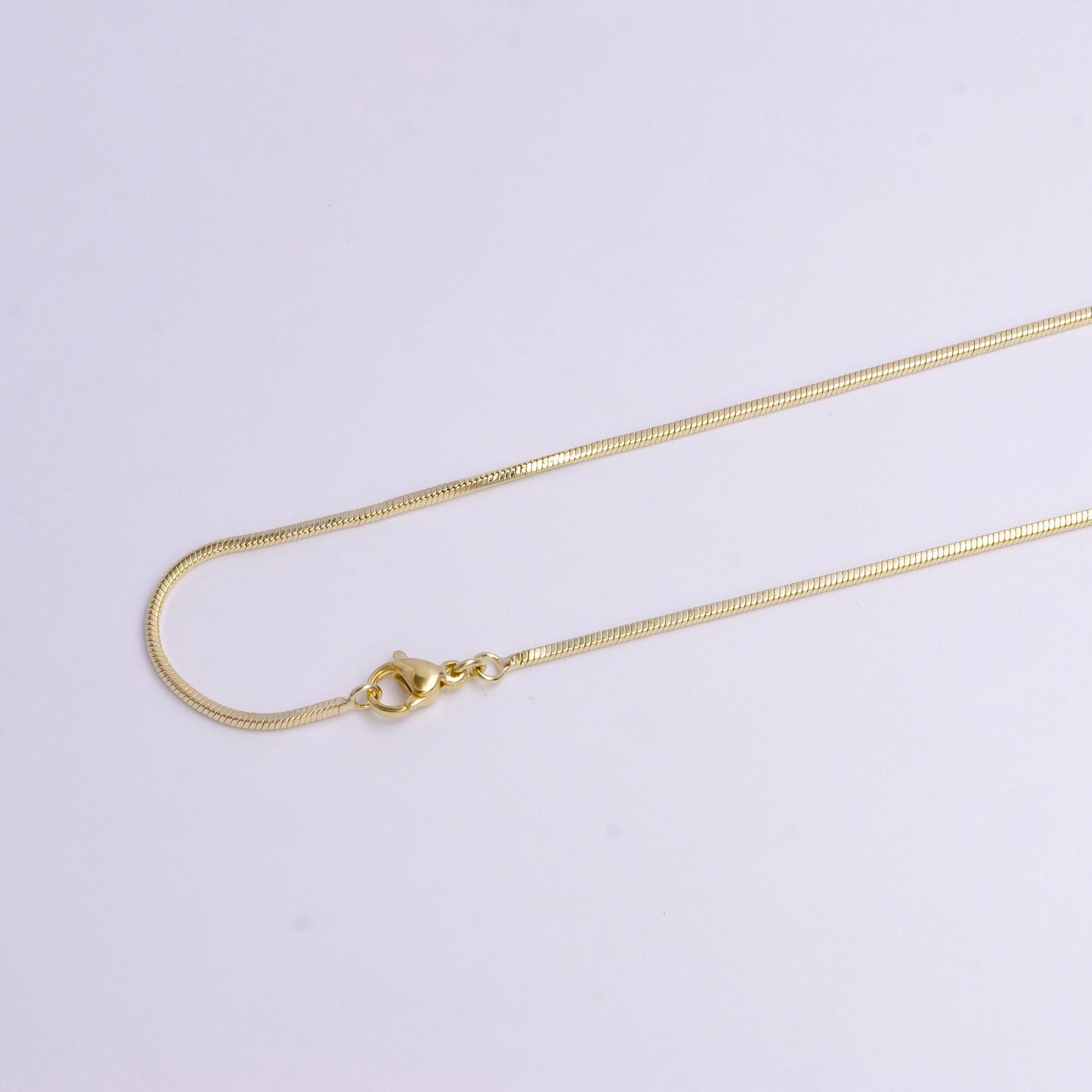 1.3mm dainty omega 17.5 inch layering chain necklace | wa-1899