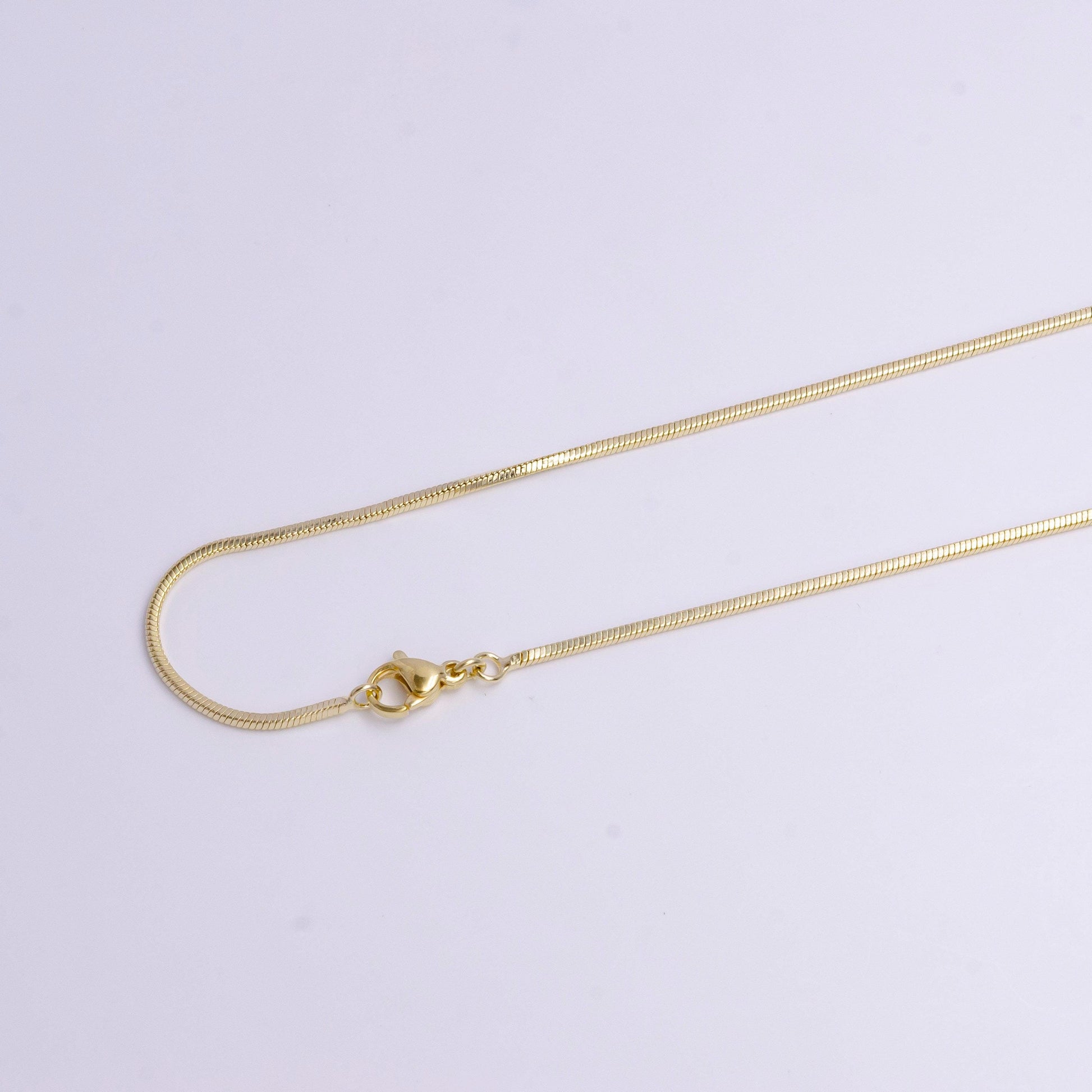 1.3mm dainty omega 17.5 inch layering chain necklace | wa-1899
