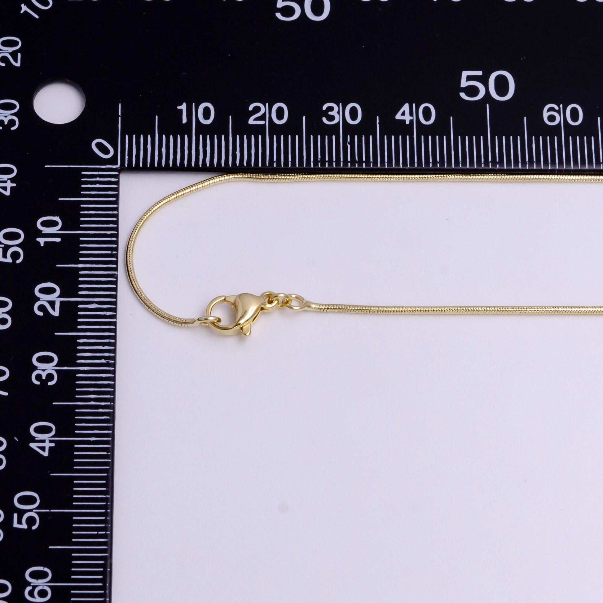 1.3mm dainty omega 17.5 inch layering chain necklace | wa-1899