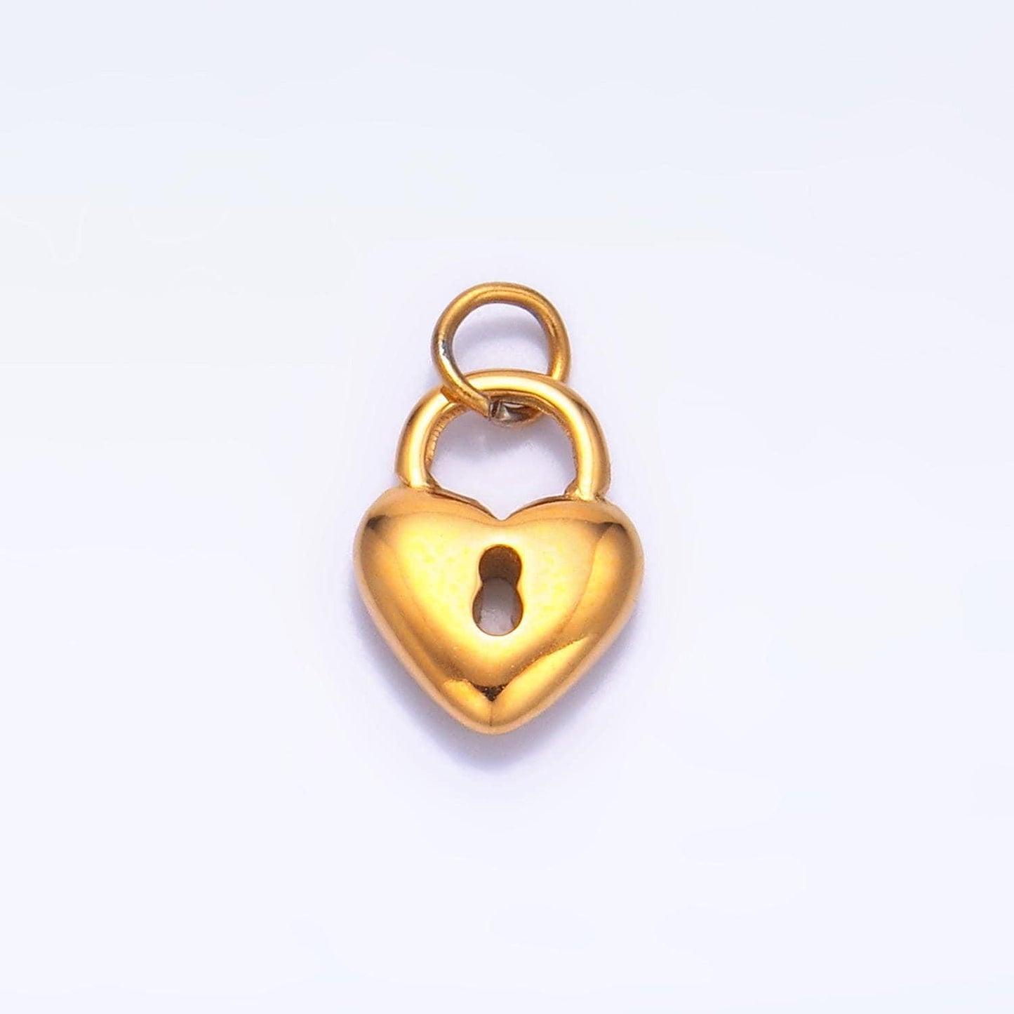 Mini stainless steel gold heart key charm tiny charm key of my heart jewelry inspired | p1442
