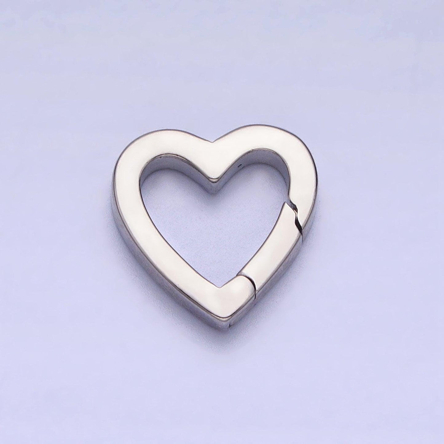 Gold silver spring gate ring heart clasp, push clip clasp, spring gate for jewelry making z309 z310