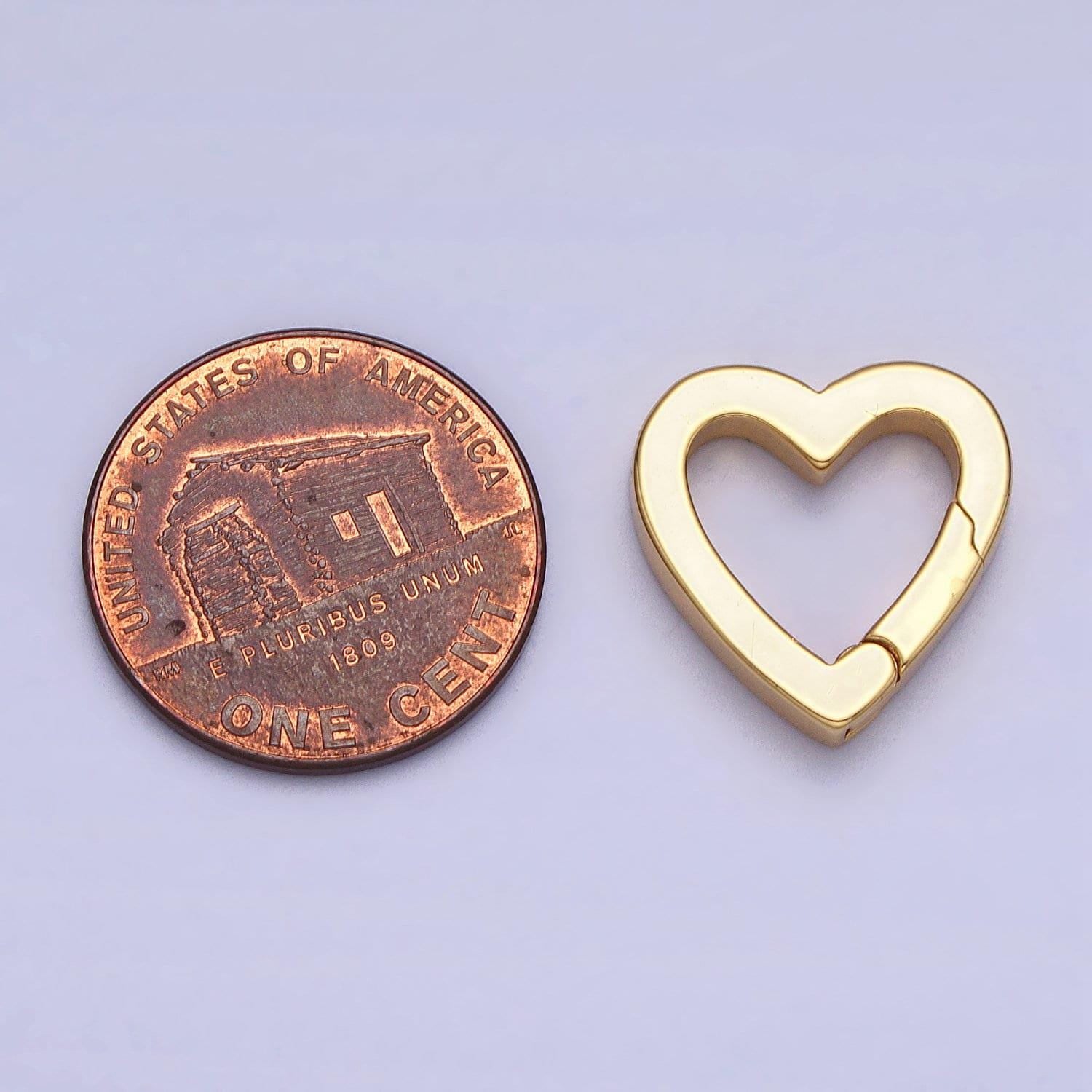 Gold silver spring gate ring heart clasp, push clip clasp, spring gate for jewelry making z309 z310