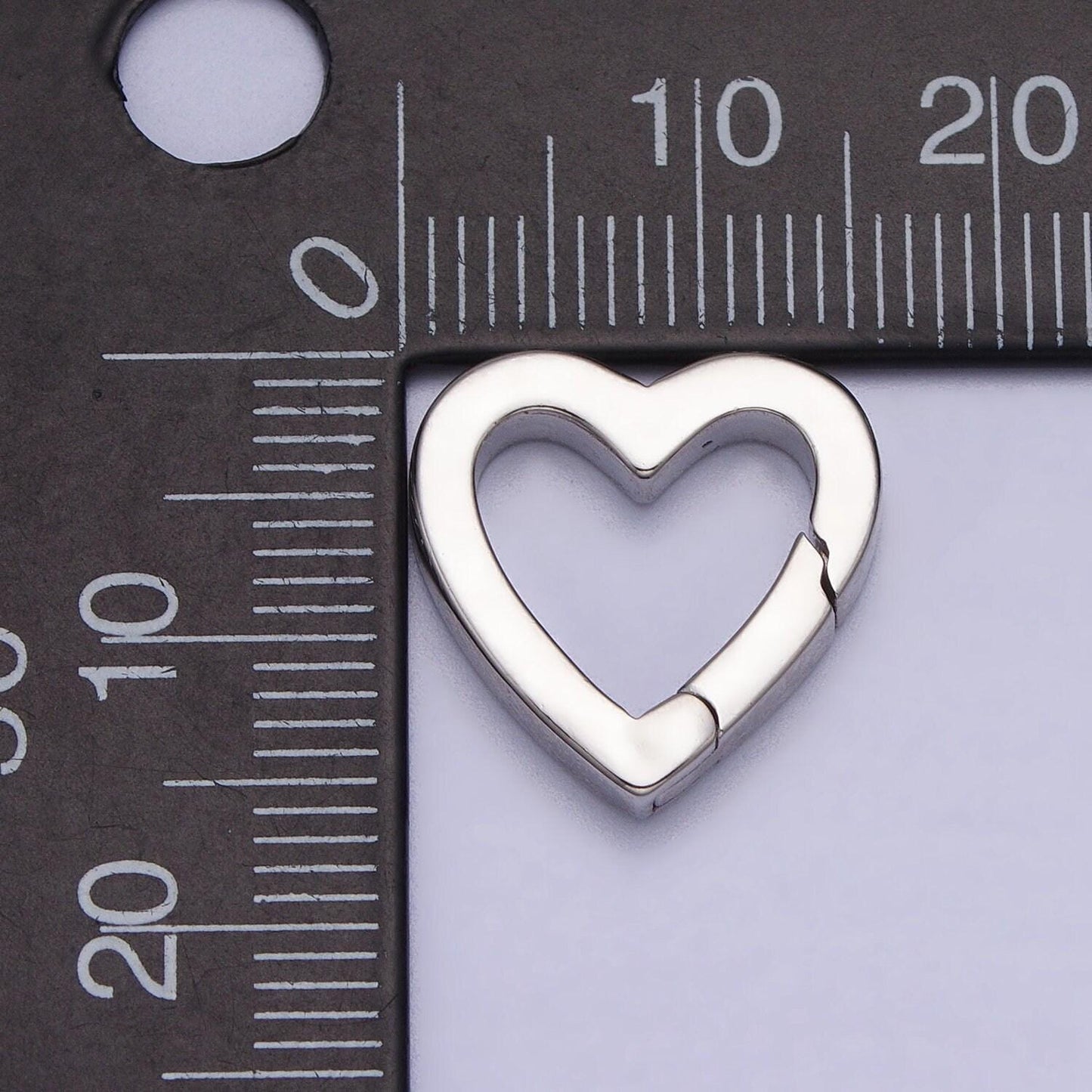Gold silver spring gate ring heart clasp, push clip clasp, spring gate for jewelry making z309 z310