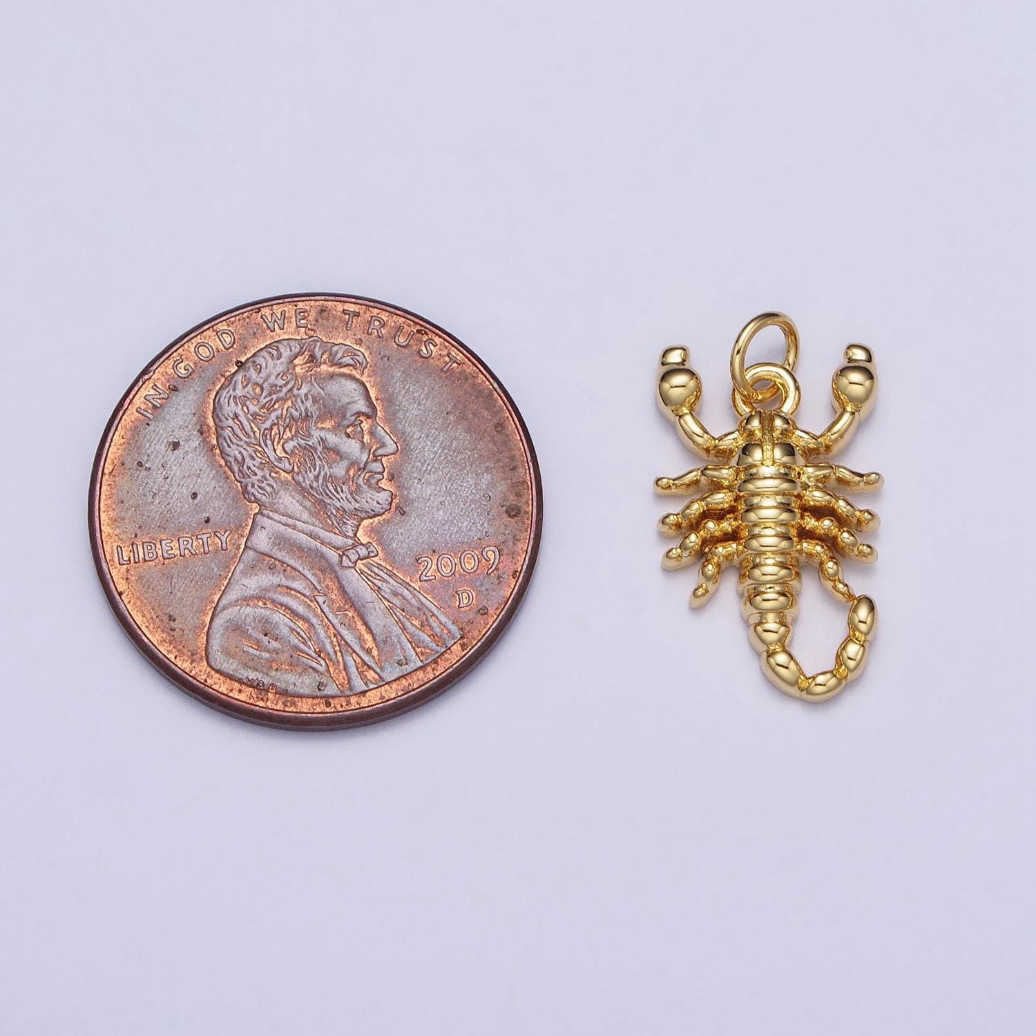 Scorpio charm gold plated over brass animal pendant zodiac charm scorpion dessert silver insect charm inspired ac670