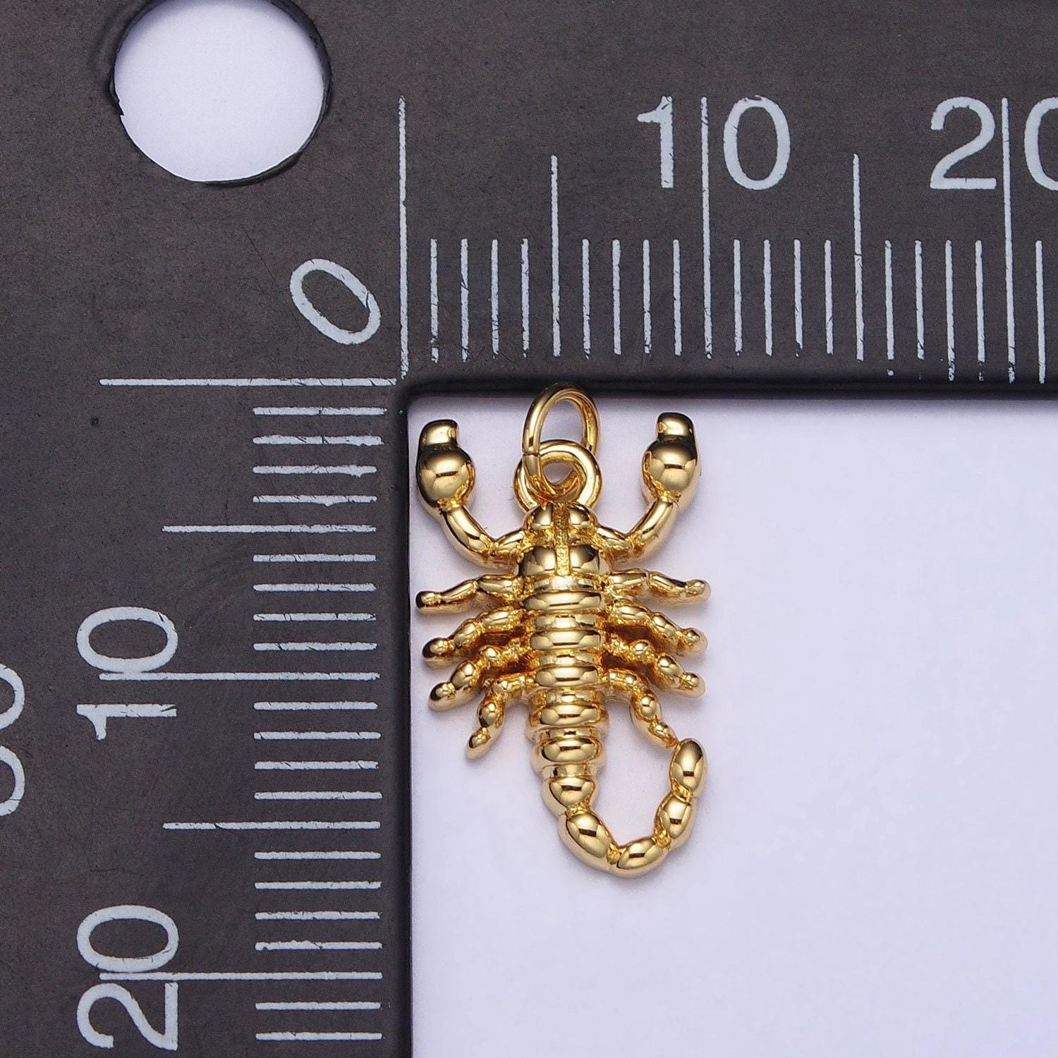 Scorpio charm gold plated over brass animal pendant zodiac charm scorpion dessert silver insect charm inspired ac670