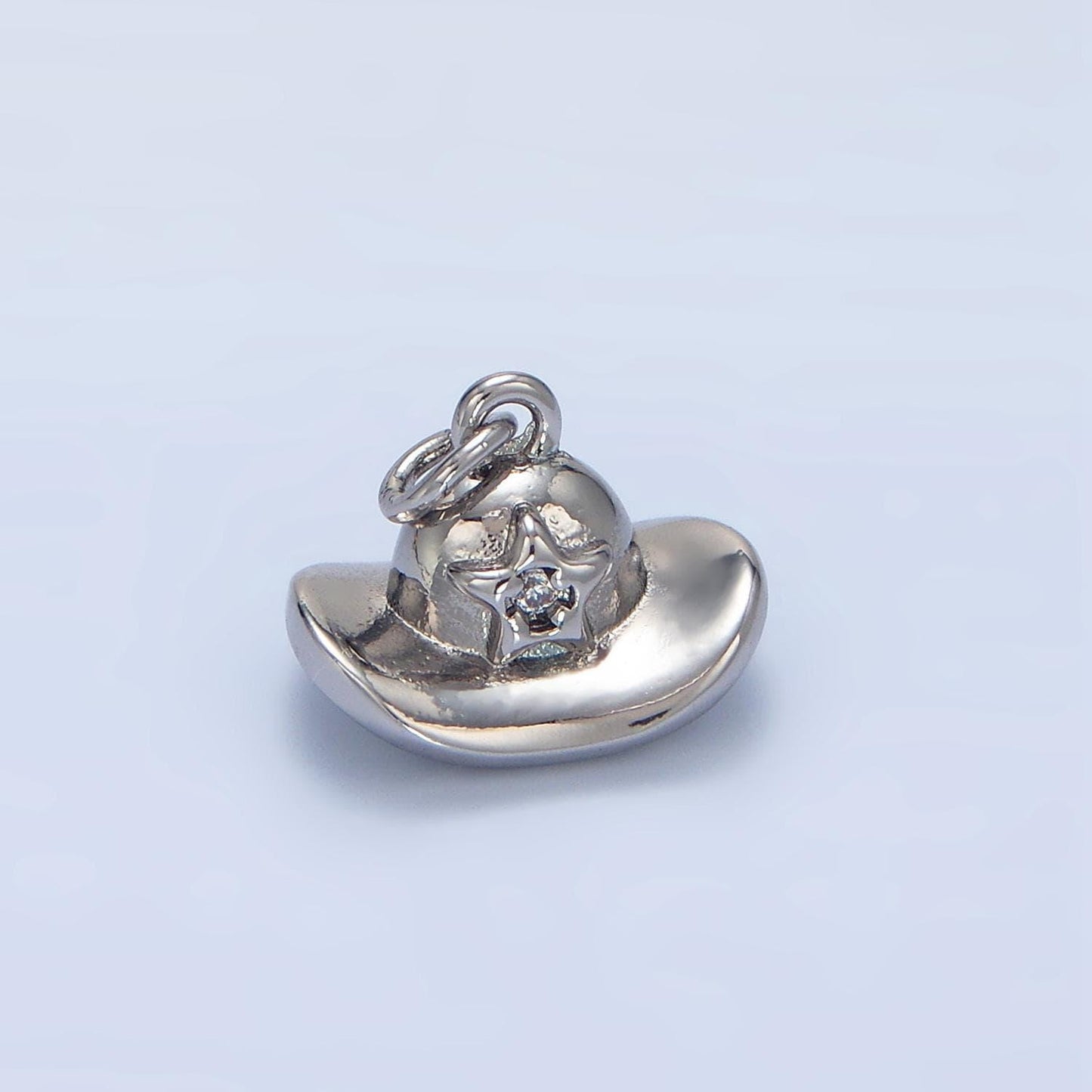 Cowboy hat 3d design gold pendant cubic star western hat 18k gold filled charm craft supplies for necklace bracelet jewelry w012