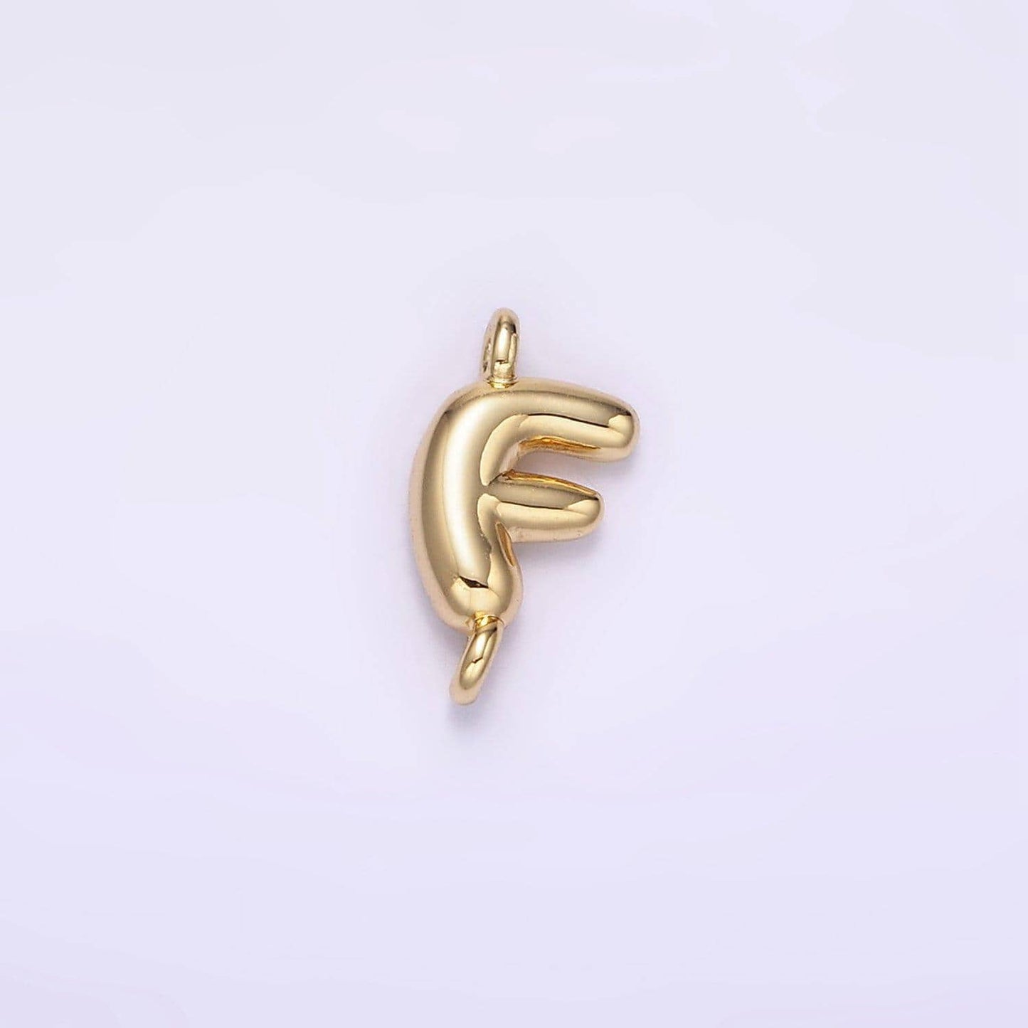 Mini gold filled bubble alphabet a-z charm connectors for bracelet necklace jewelry making supply | a1539-a1551