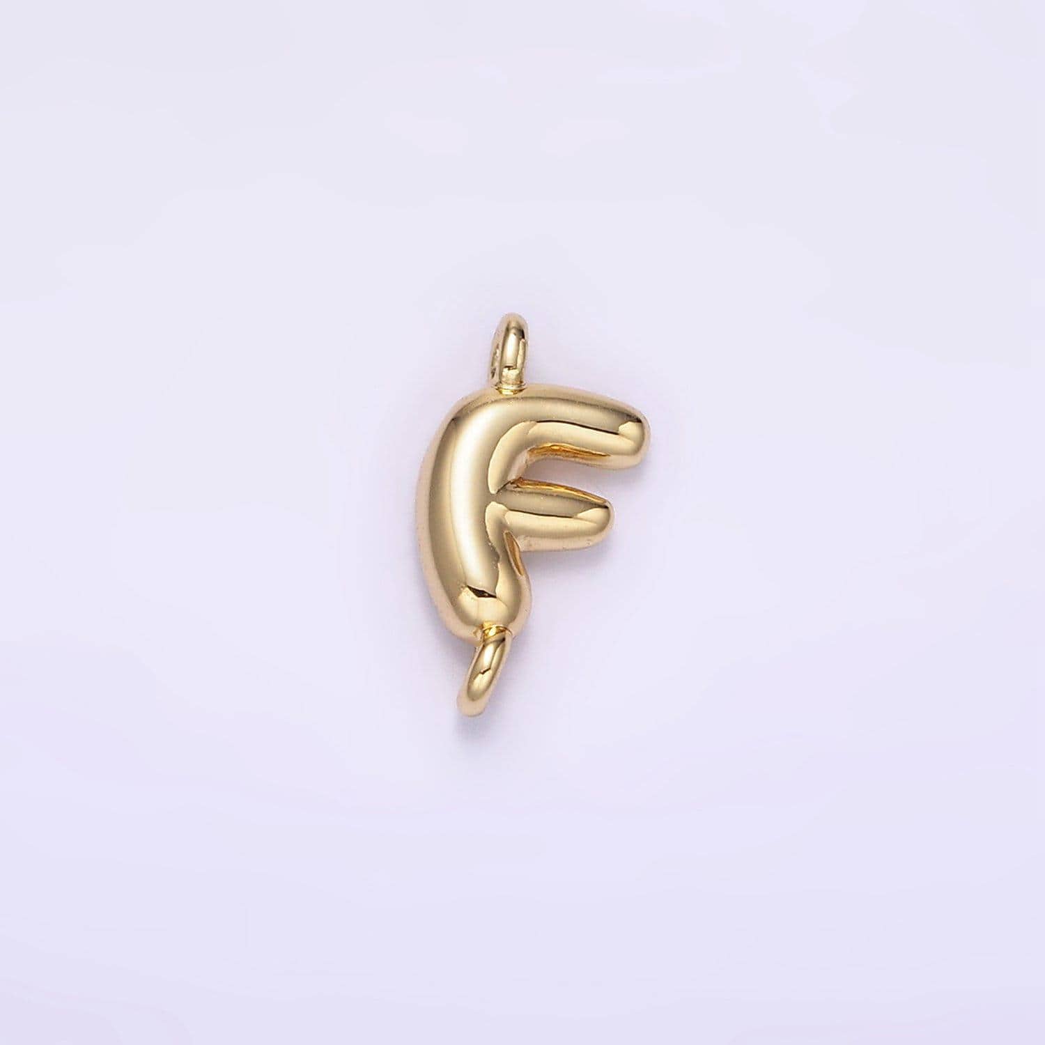 Mini gold filled bubble alphabet a-z charm connectors for bracelet necklace jewelry making supply | a1539-a1551