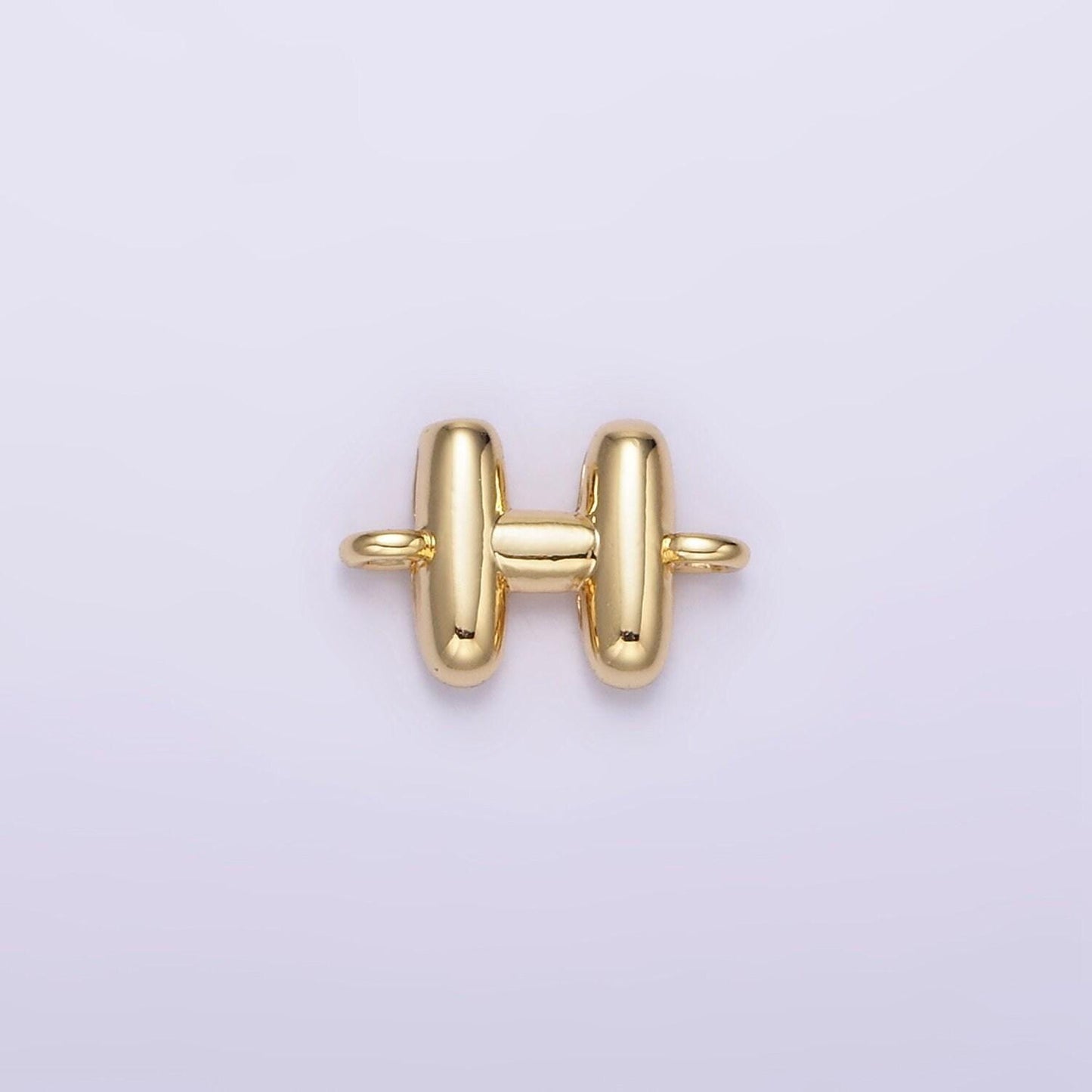 Mini gold filled bubble alphabet a-z charm connectors for bracelet necklace jewelry making supply | a1539-a1551