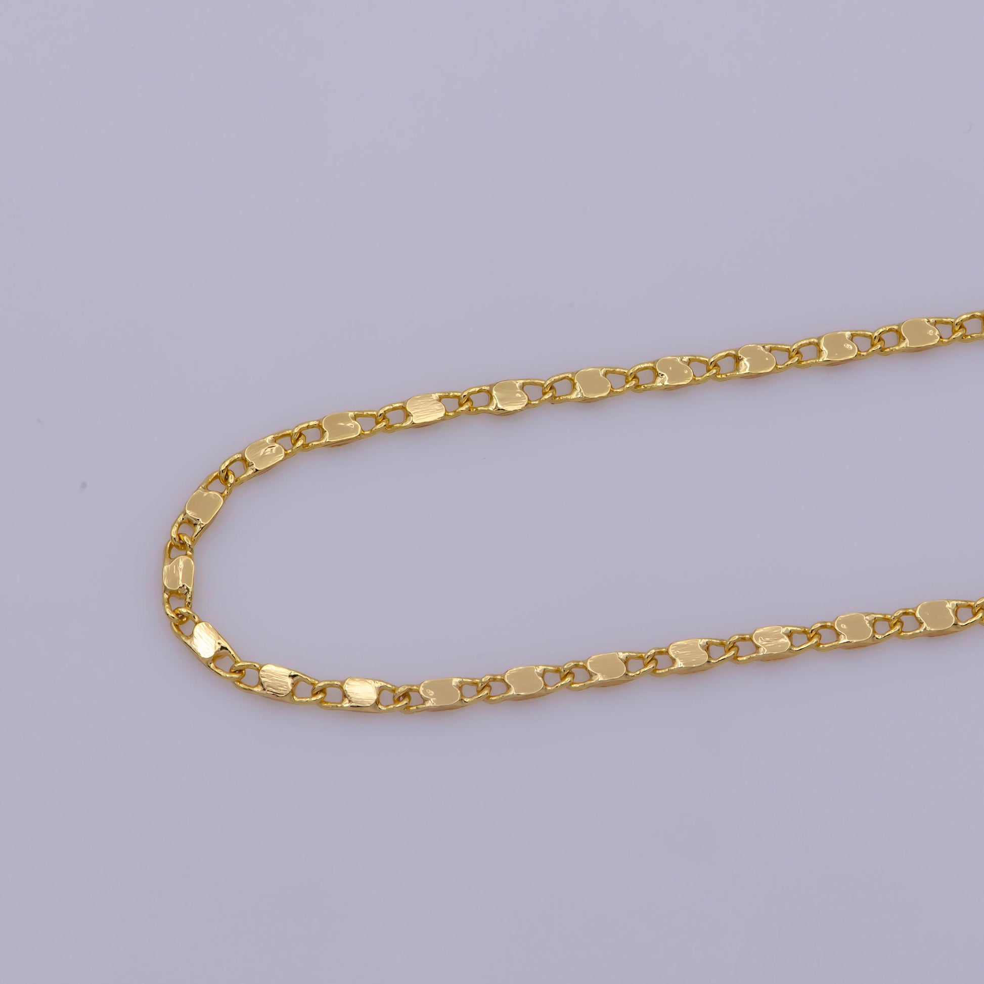 1pc 18.0'' ready to use gold intertwined necklace chain, tag twisted chain dainty necklace, unique for pendant charm necklace making, wa-383