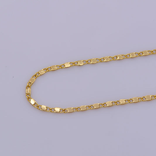 1pc 18.0'' ready to use gold intertwined necklace chain, tag twisted chain dainty necklace, unique for pendant charm necklace making, wa-383