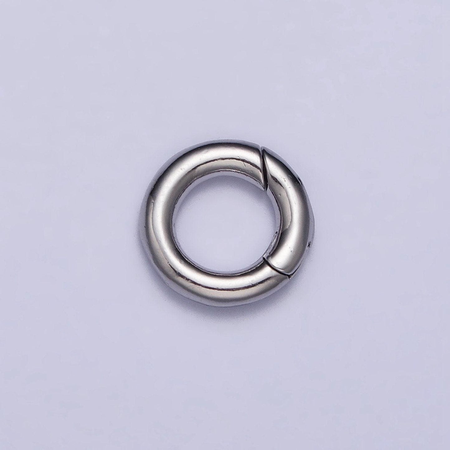 Dainty gold spring gate ring, push gate ring 10, 15 mm round circle ring charm holder gold clasp for jewelry clasp z-340
