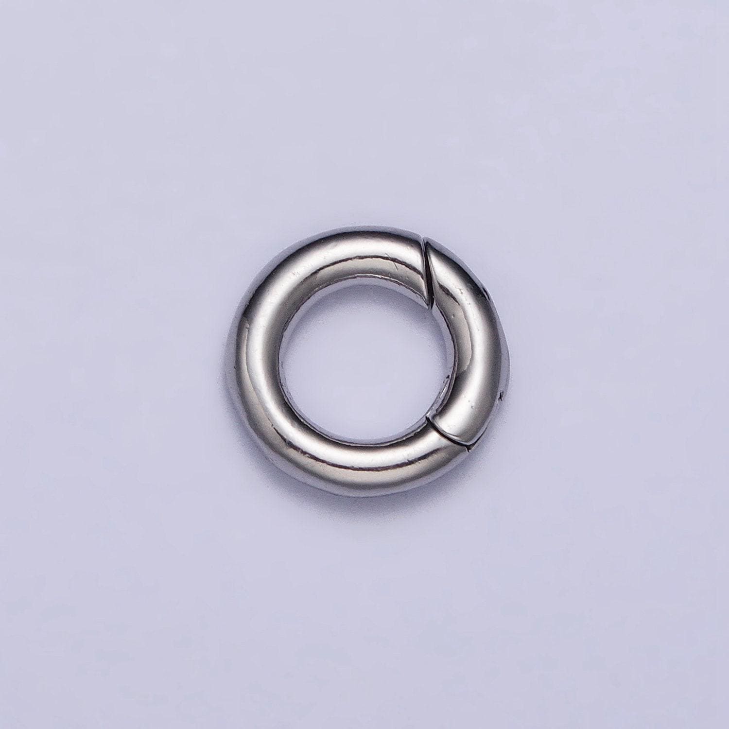 Dainty gold spring gate ring, push gate ring 10, 15 mm round circle ring charm holder gold clasp for jewelry clasp z-340
