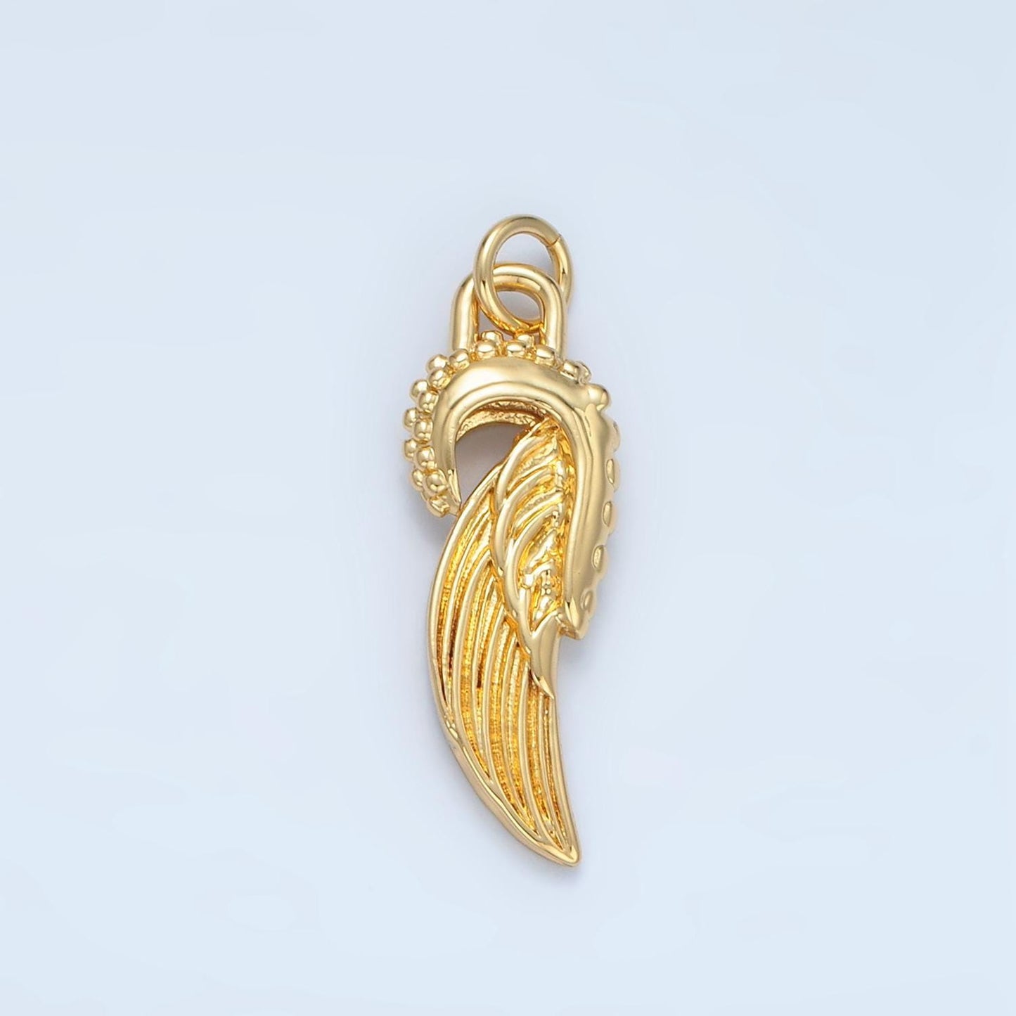 14k gold filled mini angel feathered wings add-on charm | ag880