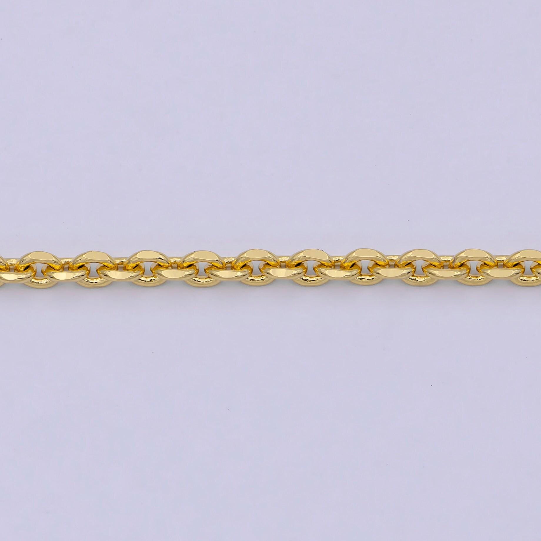 17.7'' ready to use 24k gold filled thin cable necklace chain layering cable chain dainty necklace, for pendant charm necklace making wa-740