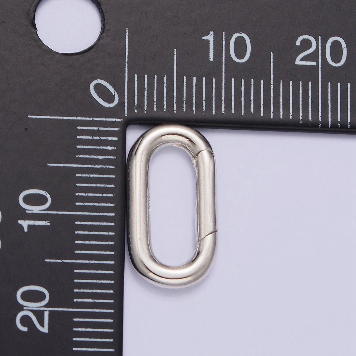 Wholesale mini oval silver enhancer charm holder s925 sterling silver push gate clasp multi charm holder for jewelry making supply sl372