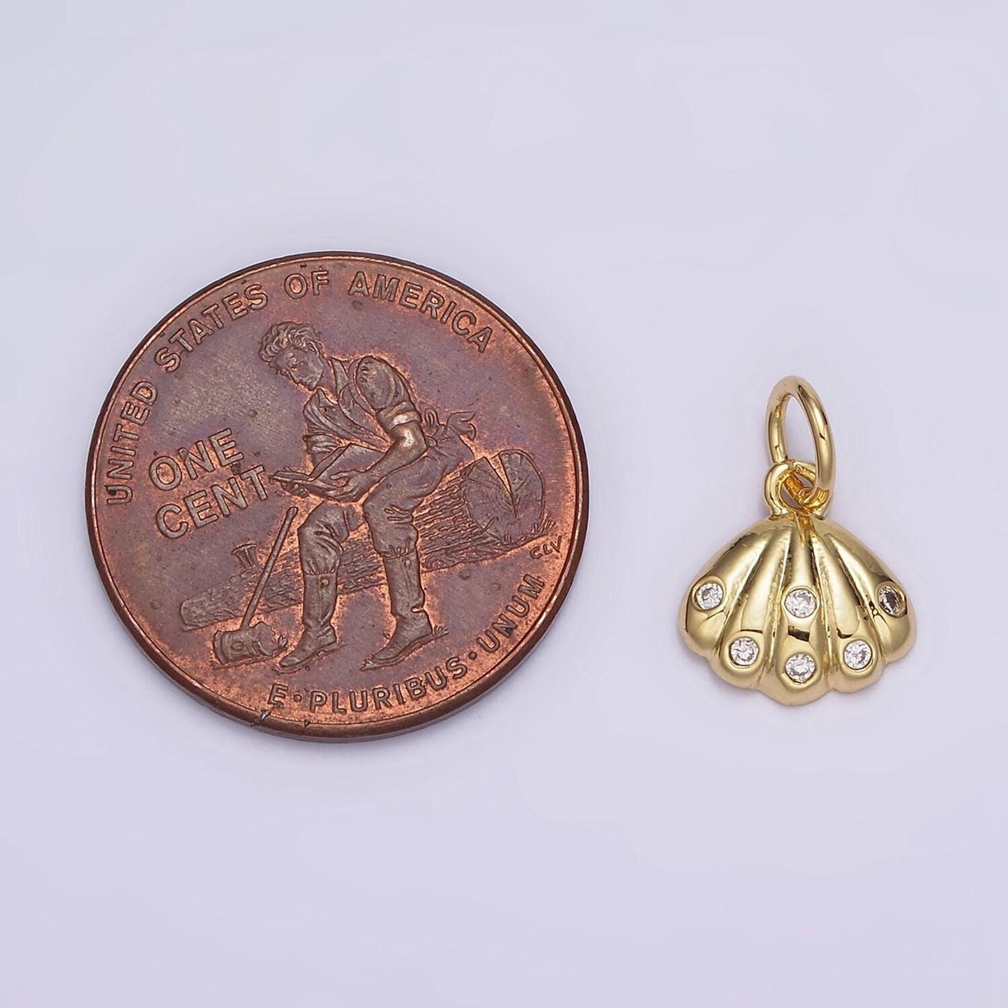 Cubic beach tiny shell charm gold sea shell pendant for bracelet earring necklace component mermaid inspired n-982